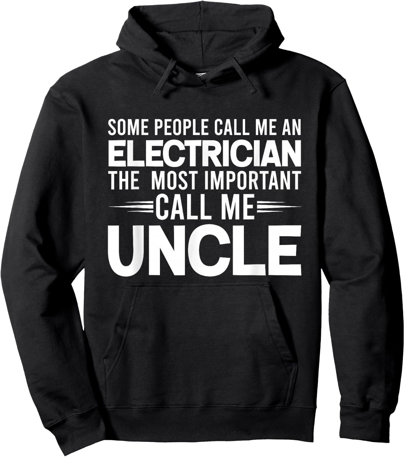 Proud Uncle Electrician Electric Uncles Gifts Hoodie - Hoodie | Black