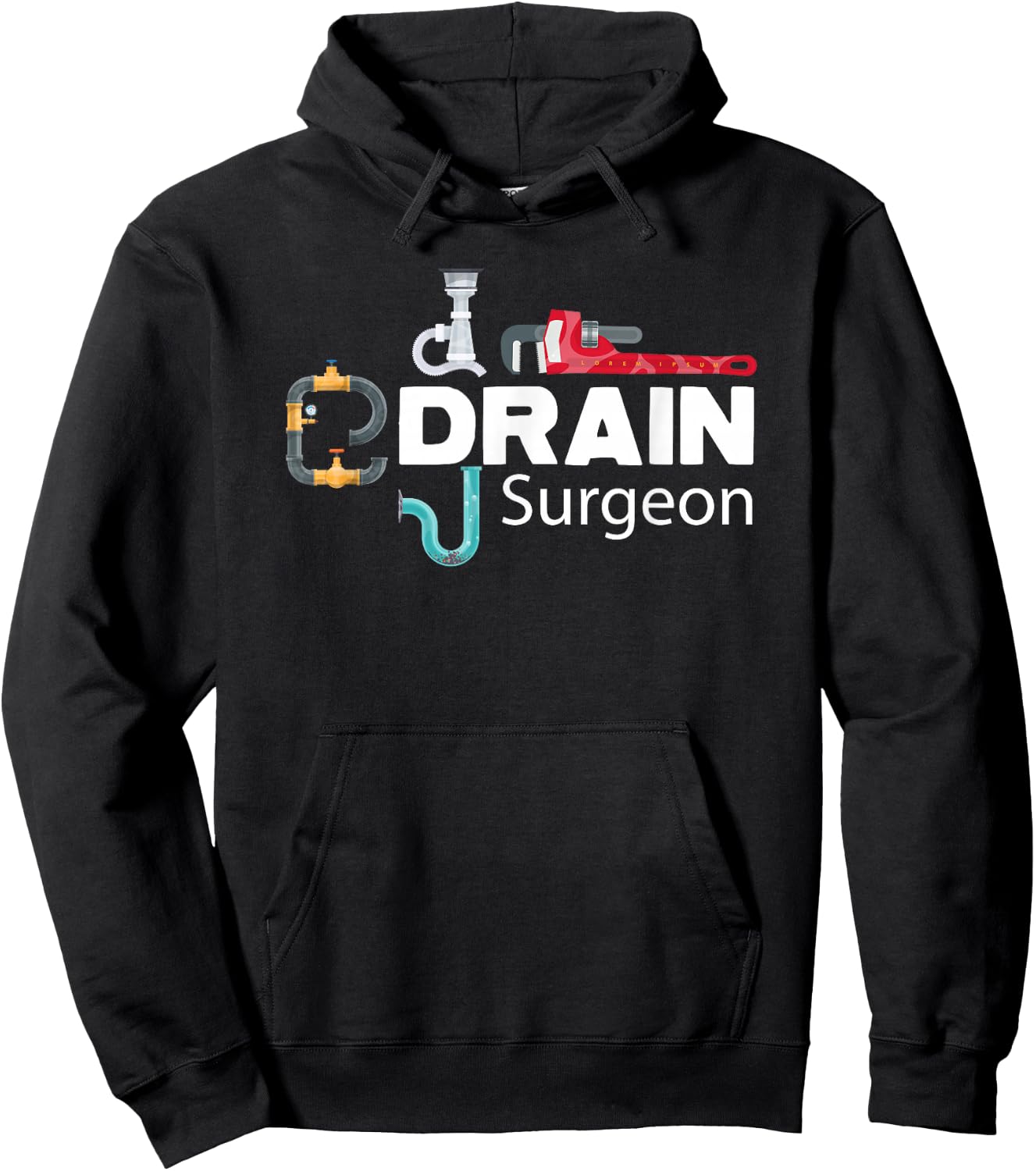 Drain Surgeon Funny Plumber Hoodie - Hoodie | Black