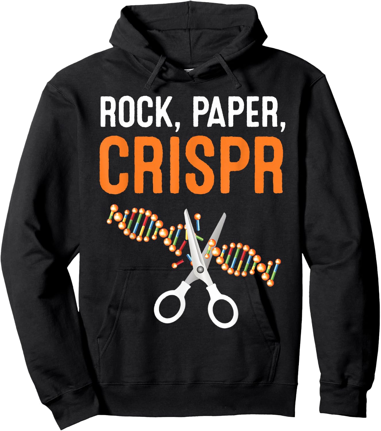 Crispr Rock Paper Scissors Scientist Biologist Gift Hoodie - Hoodie | Black