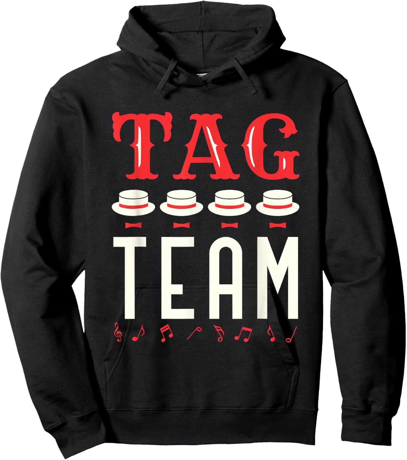 Tag Team Barbershop Quartet Harmony Singing Singers Graphic Hoodie - Hoodie | Black