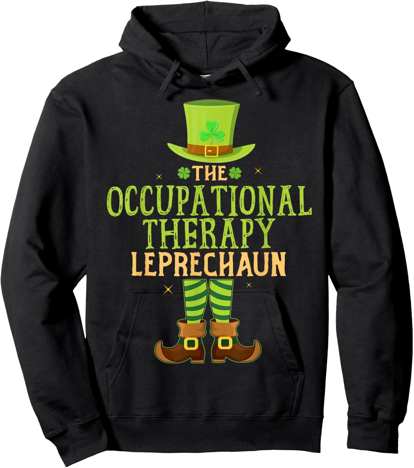 The Occupational Therapy Leprechaun Matching St Patricks Day Hoodie - Hoodie | Black