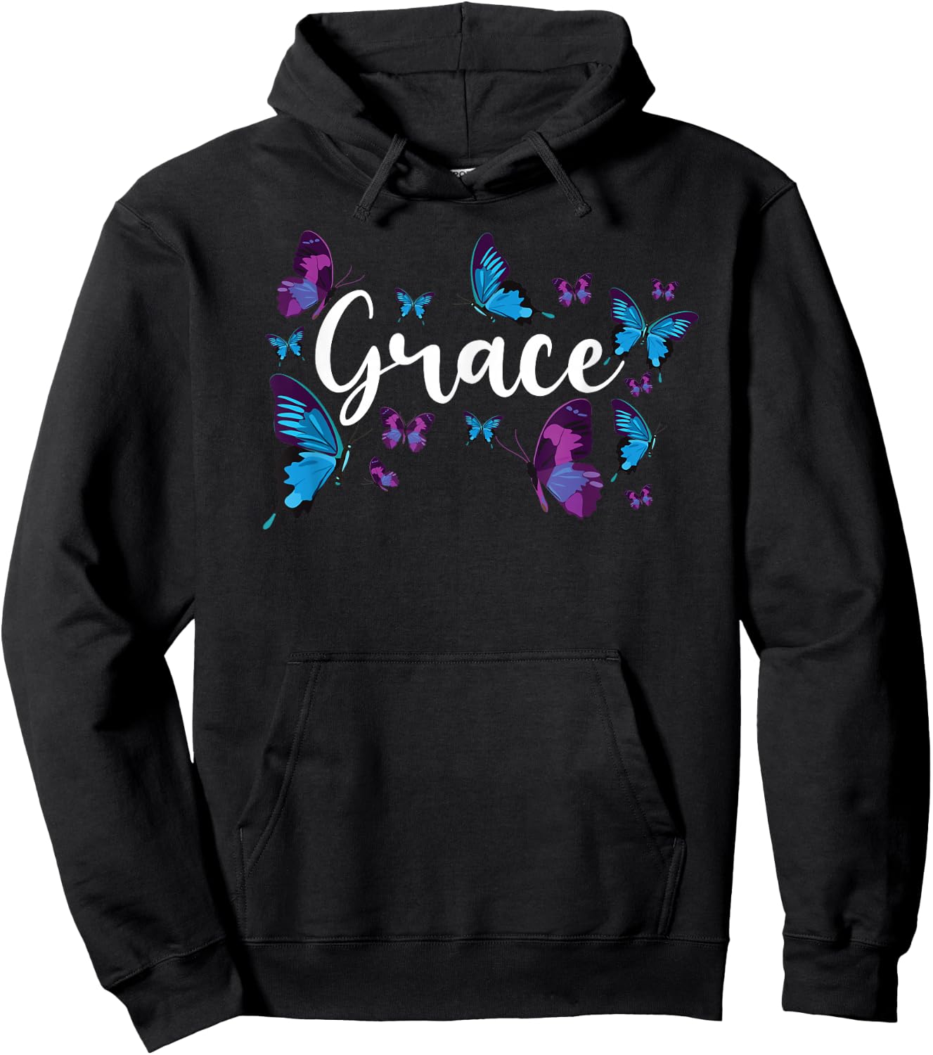 Christian Bible Verse Quote Butterfly Grace Hoodie - Hoodie | Black