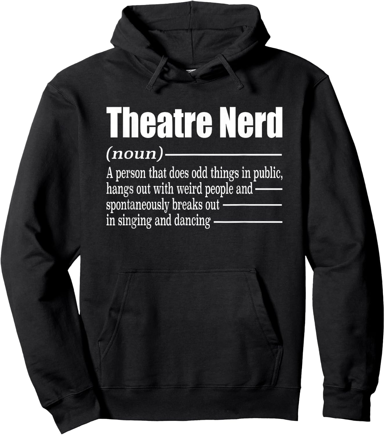 Theatre Nerd Musical Actor Stage Manager Crew Hoodie - Hoodie | Black