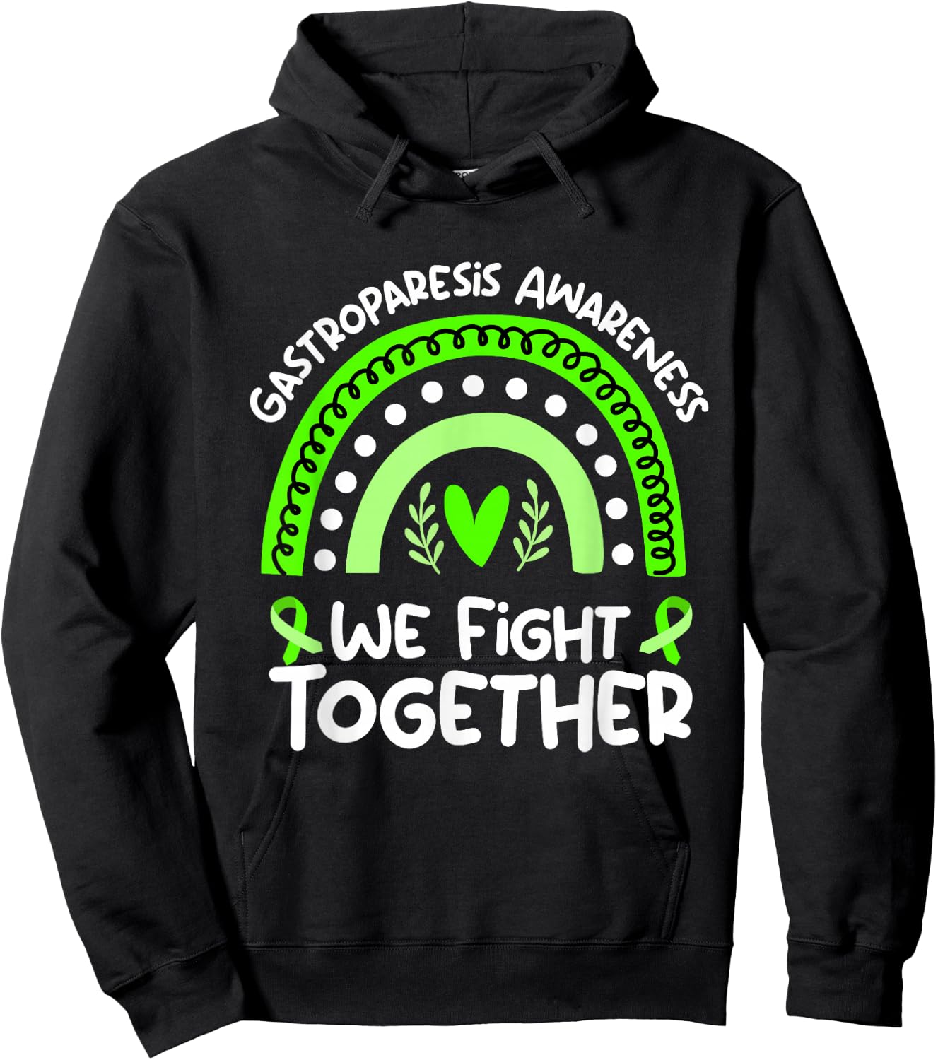We Fight Together | Gastroparesis Awareness Hoodie - Hoodie | Black