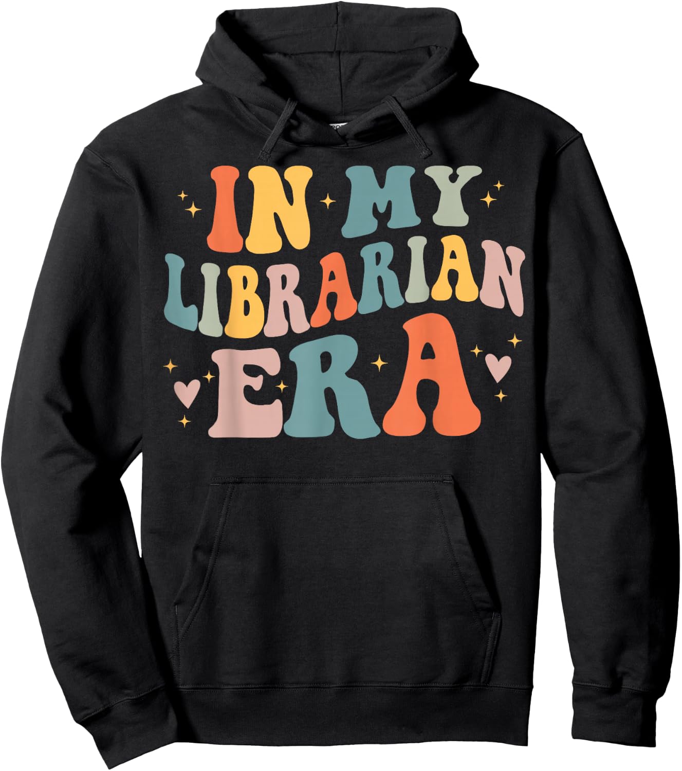 In My Librarian Era Funny Library Book Lover Hoodie - Hoodie | Black