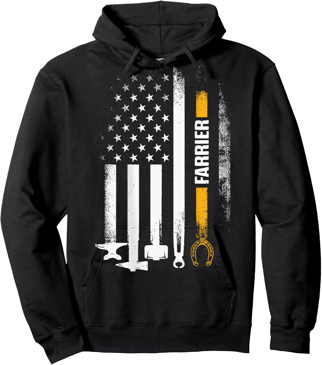 America Flag Farrier Hoodie - Hoodie | Black