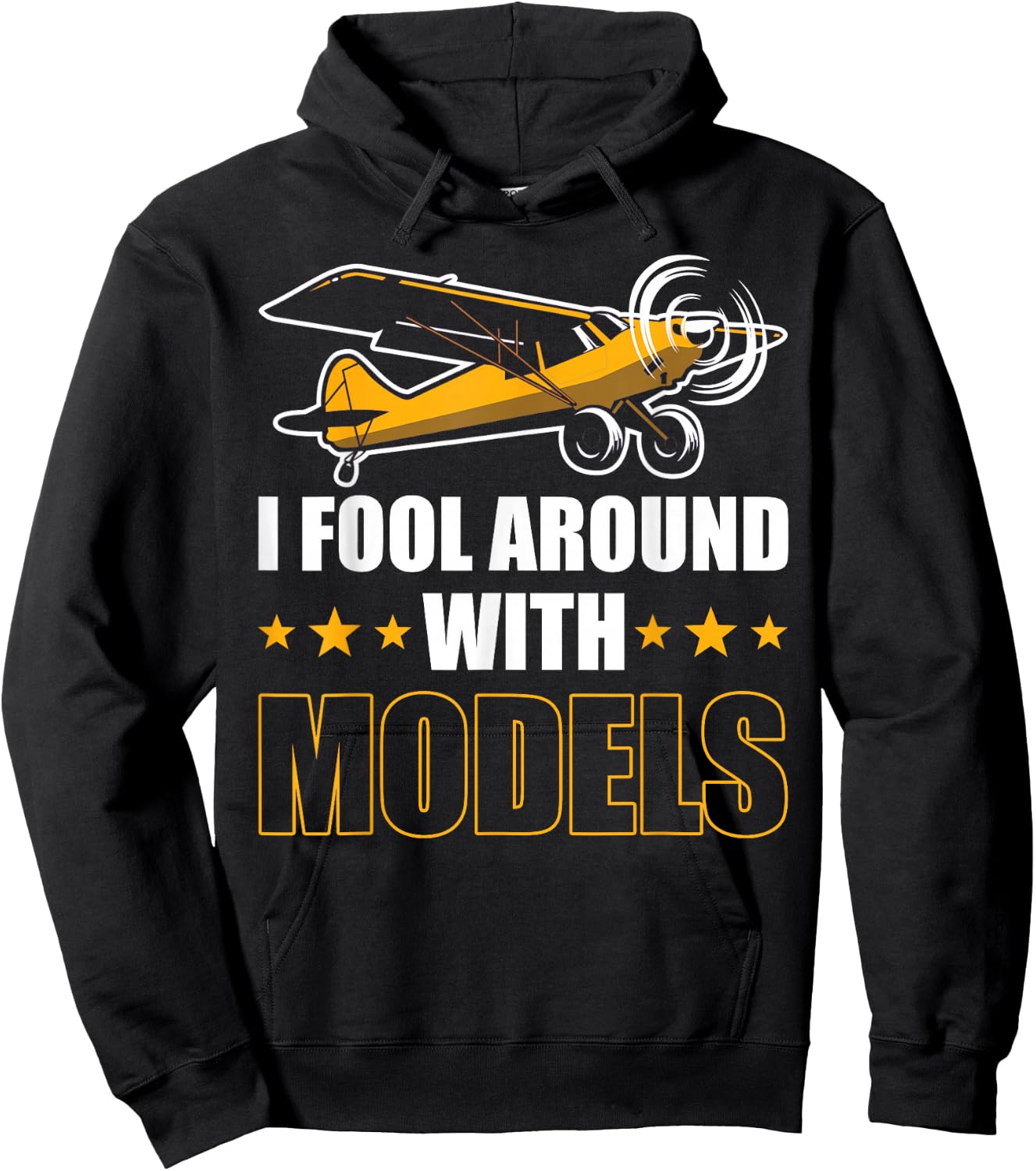 RC Airplane Modeling Plane Pilot - I Fool Around With Models Hoodie - Hoodie | Black