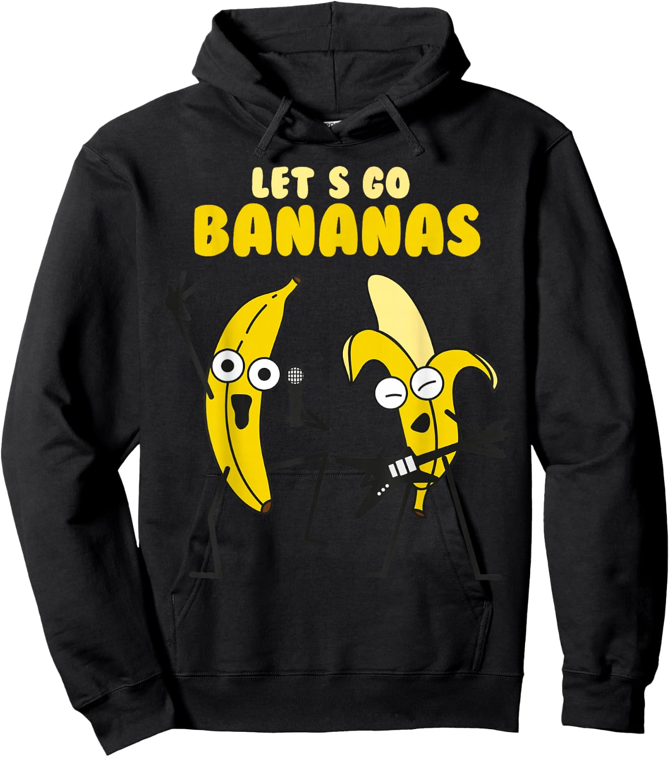 Funny Let's Go Bananas Shirt for Cute Boy and Girls Hoodie - Hoodie | Black