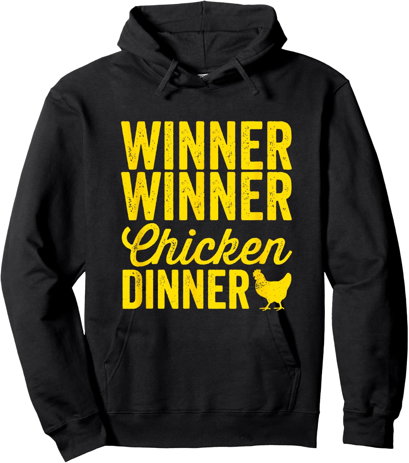 Winner Winner Chicken Dinner Silhouette (Dark) Hoodie - Hoodie | Black