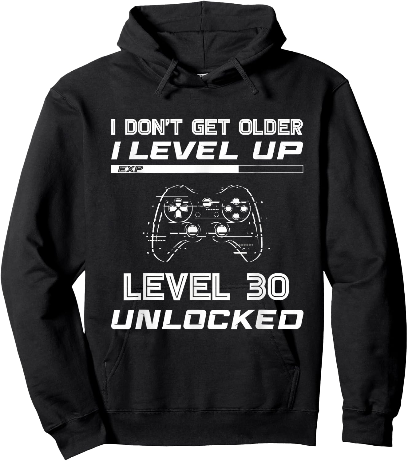 Level 30 Unlocked Gamer 30th Birthday Decorations Party 1992 Hoodie - Hoodie | Black