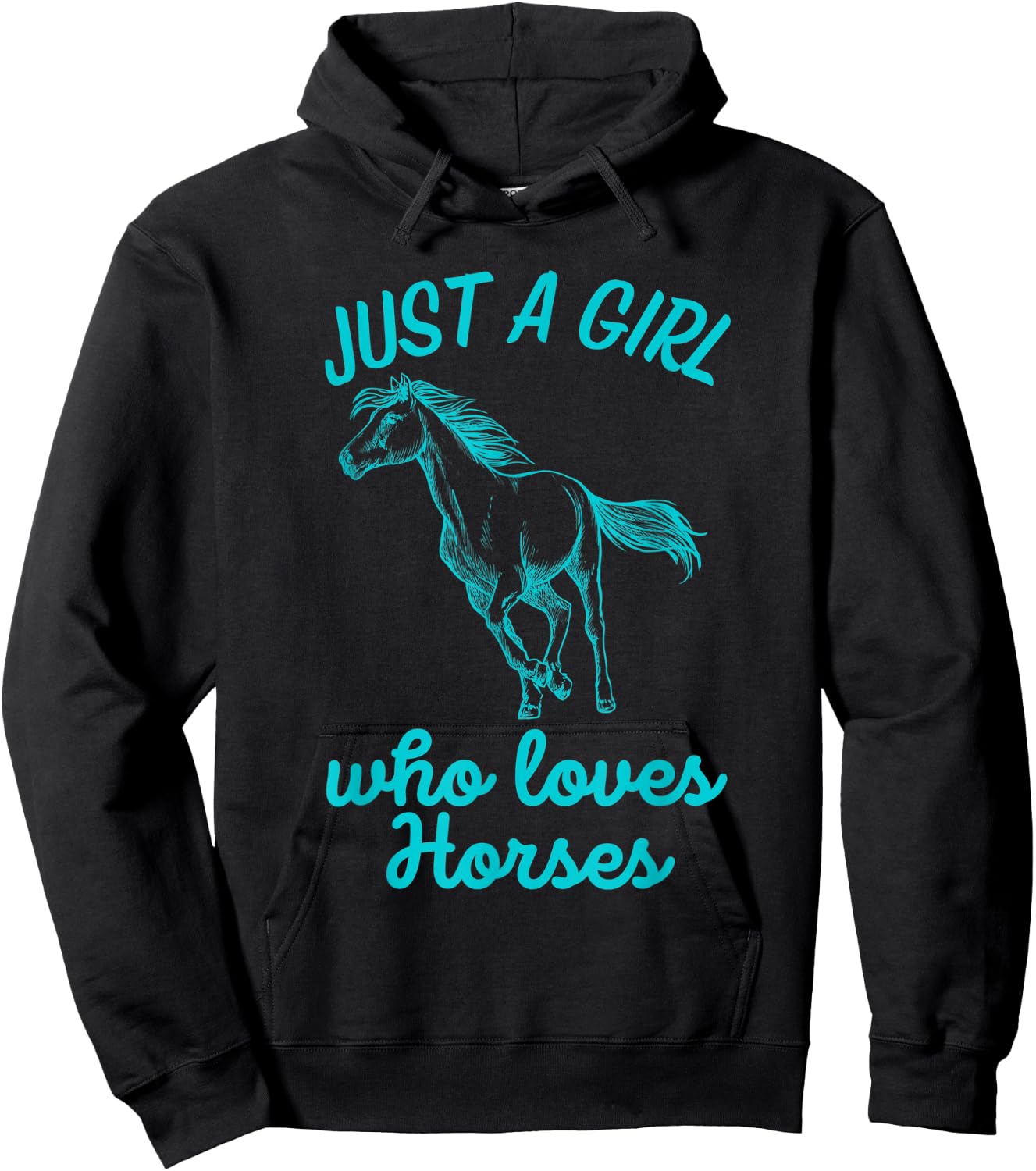 Just A Girl Who Loves Horses , Daughter Gift Horse Lover Hoodie - Hoodie | Black