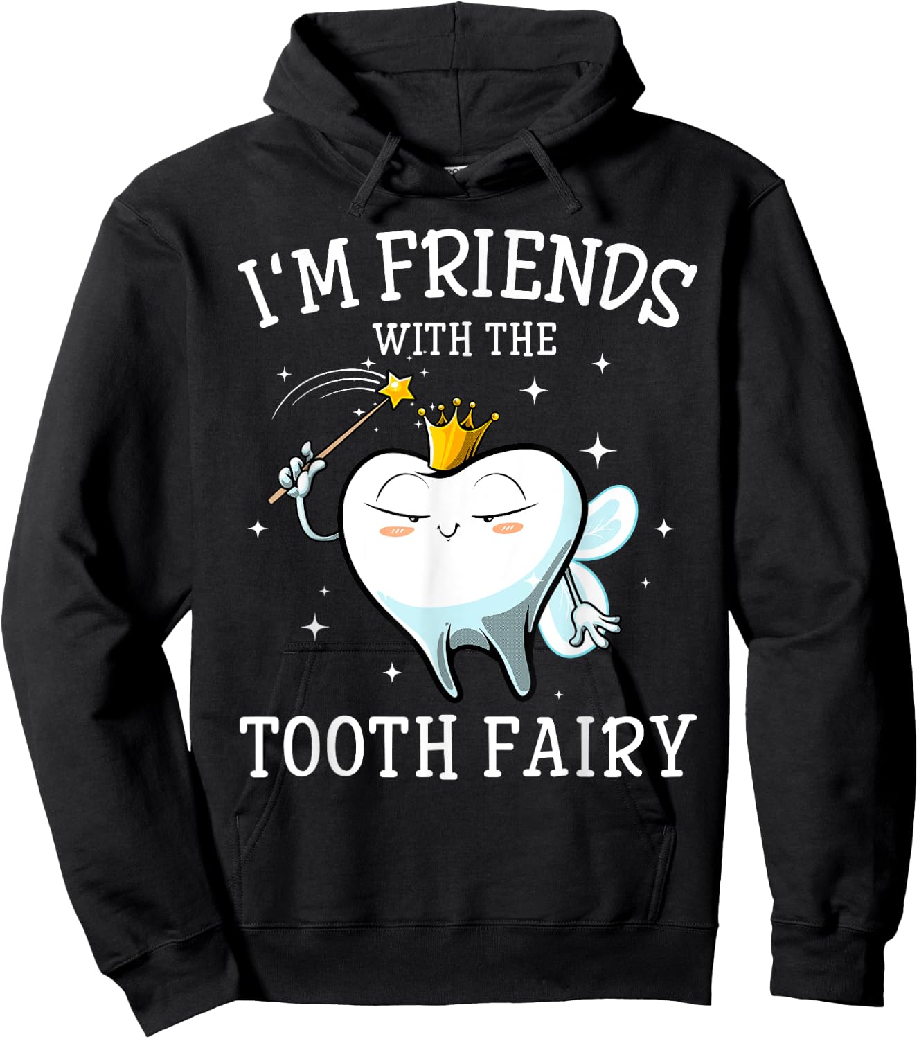 Cool Tooth Fairy Art Men Women Oral Dentist Dental Assistant Hoodie - Hoodie | Black