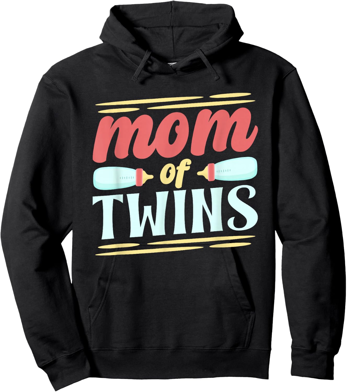 Mother of Twins Humour Twin Twins Boys Mum Hoodie - Hoodie | Black