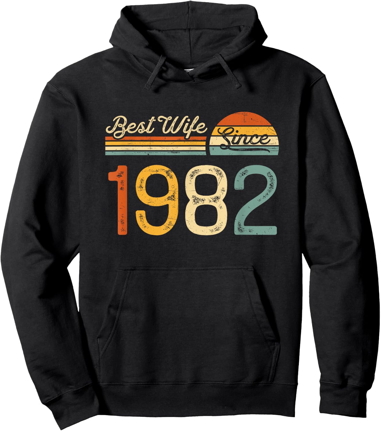 43rd wedding anniversary - Best Wife Since 1982 43 years Hoodie - Hoodie | Black