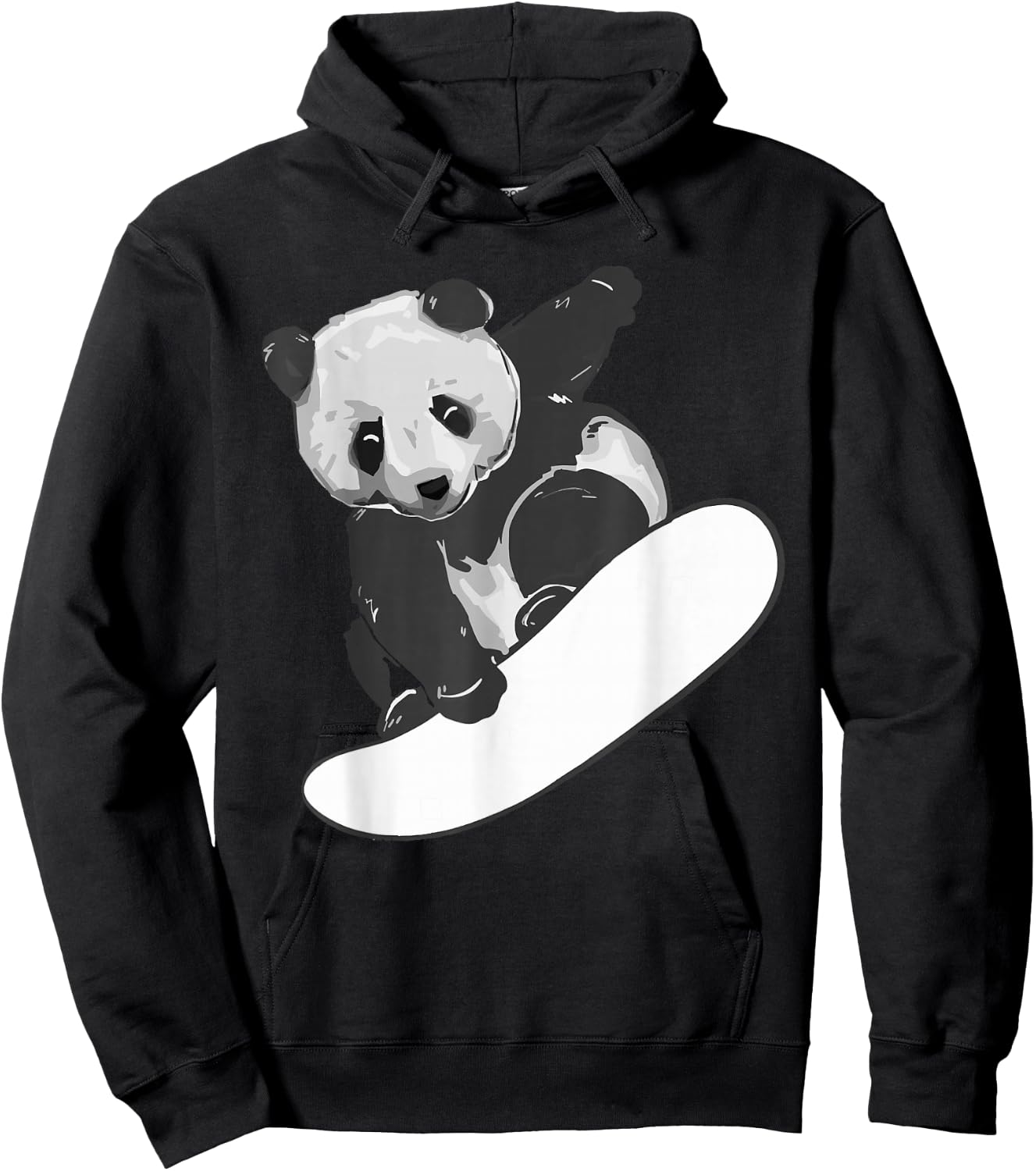 Snowboarding Snowboarding Panda Funny Gift Hoodie - Hoodie | Black