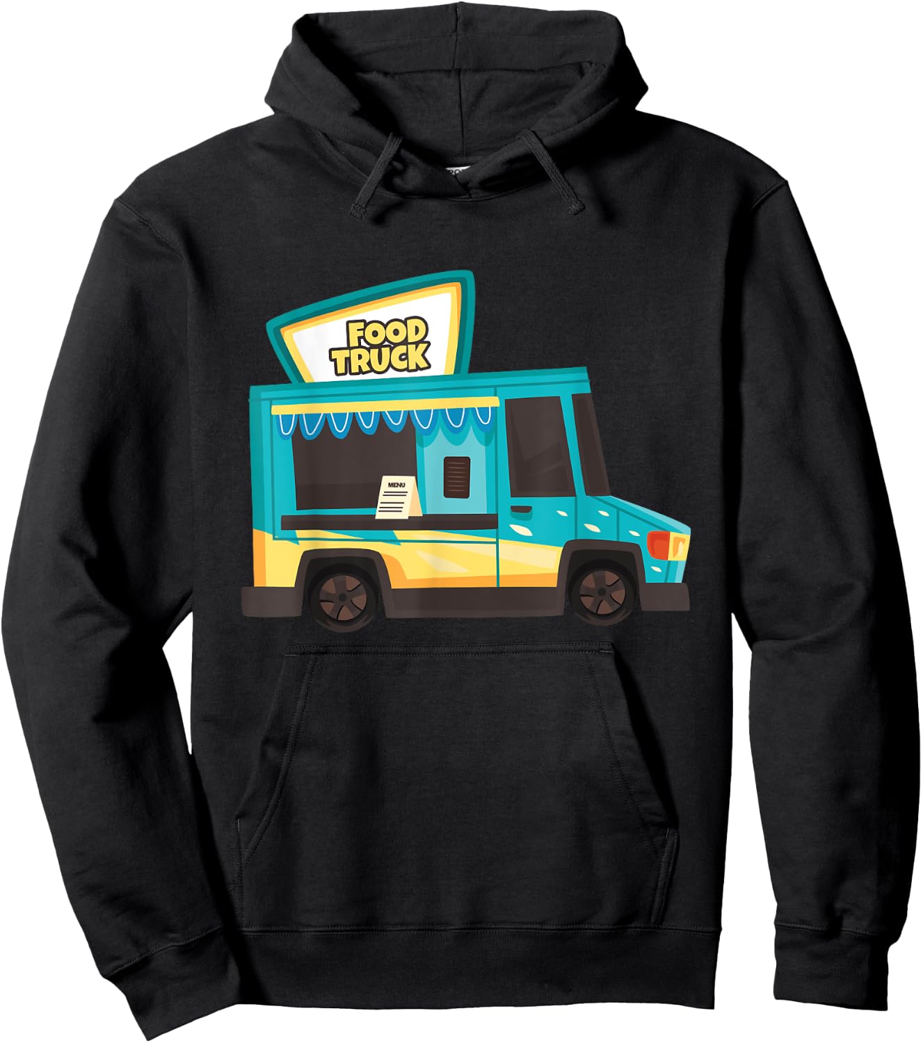 Food Truck Food on Wheels Mobile Restaurant Food Hoodie - Hoodie | Black