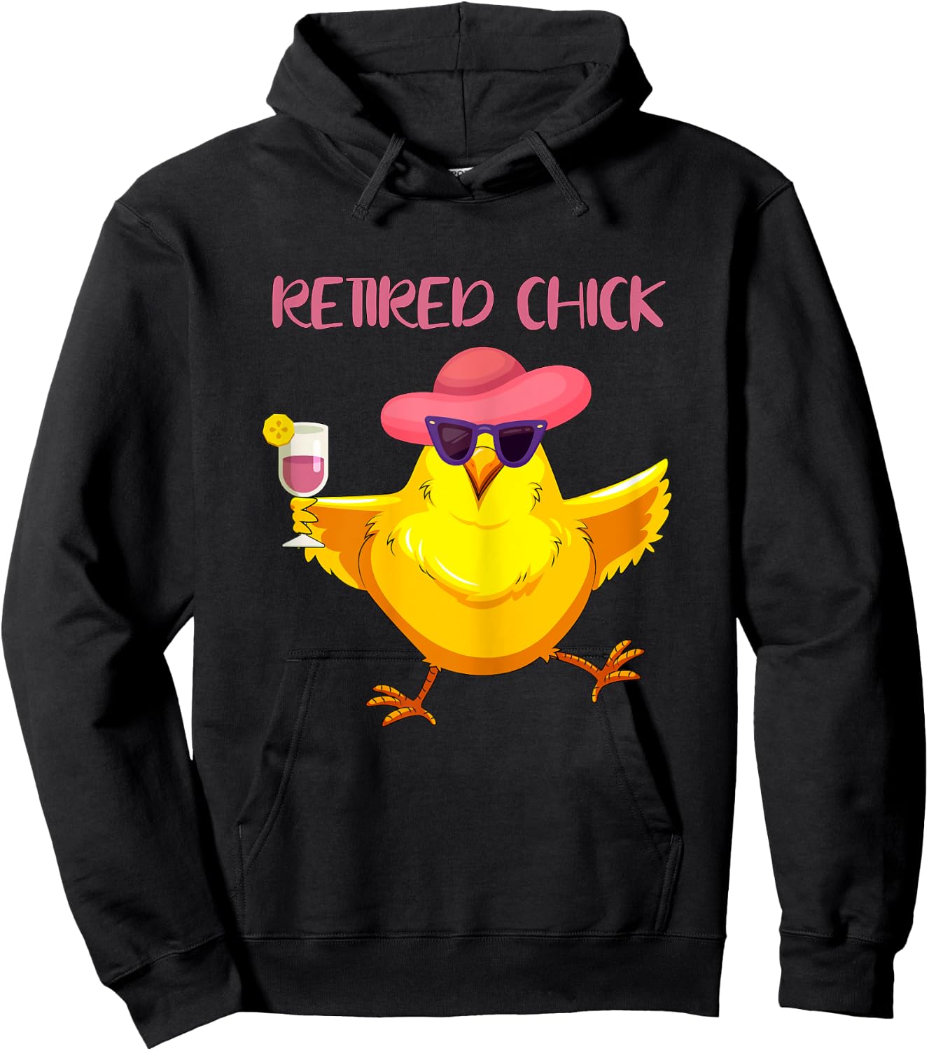Retired Chick 2020 Funny Retirement Gift Grandma Mom Hoodie - Hoodie | Black