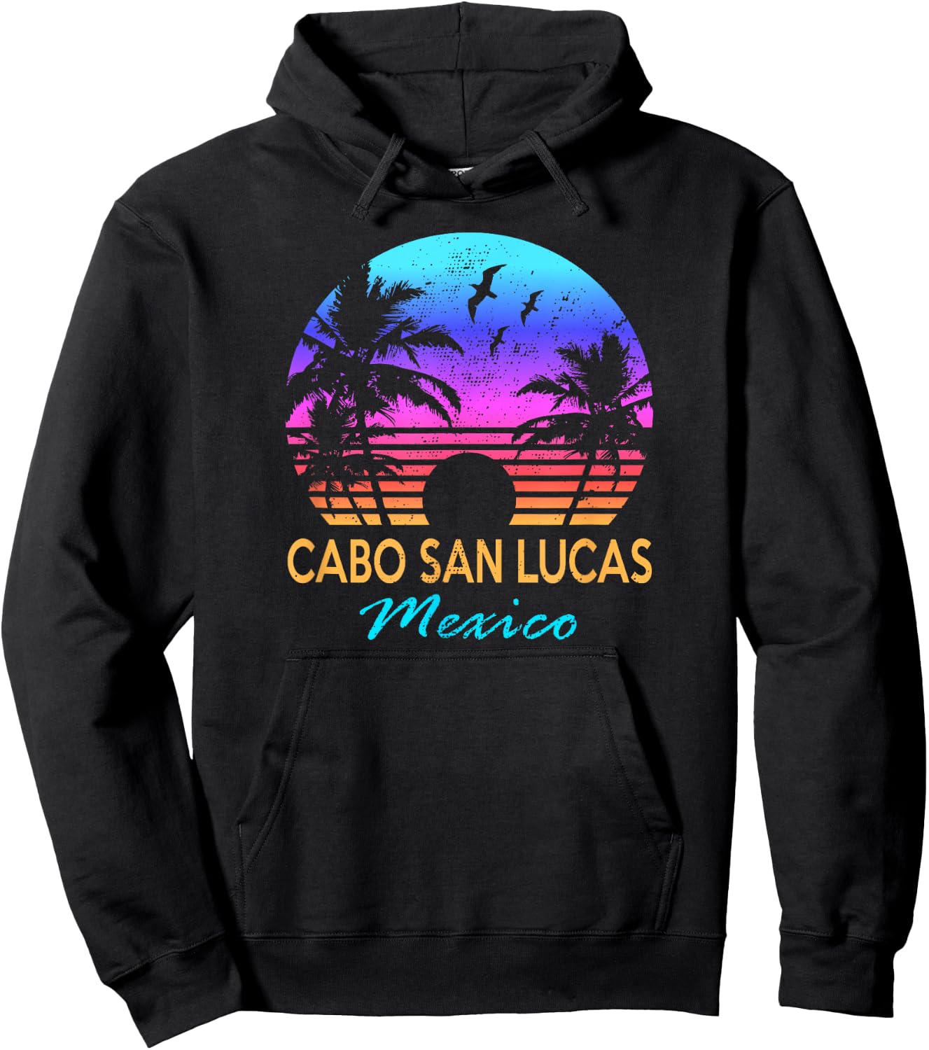 CABO SAN LUCAS MEXICO Beach Vacation Trip Vintage Graphic Men Women Girls Kids Hoodie - Hoodie | Black