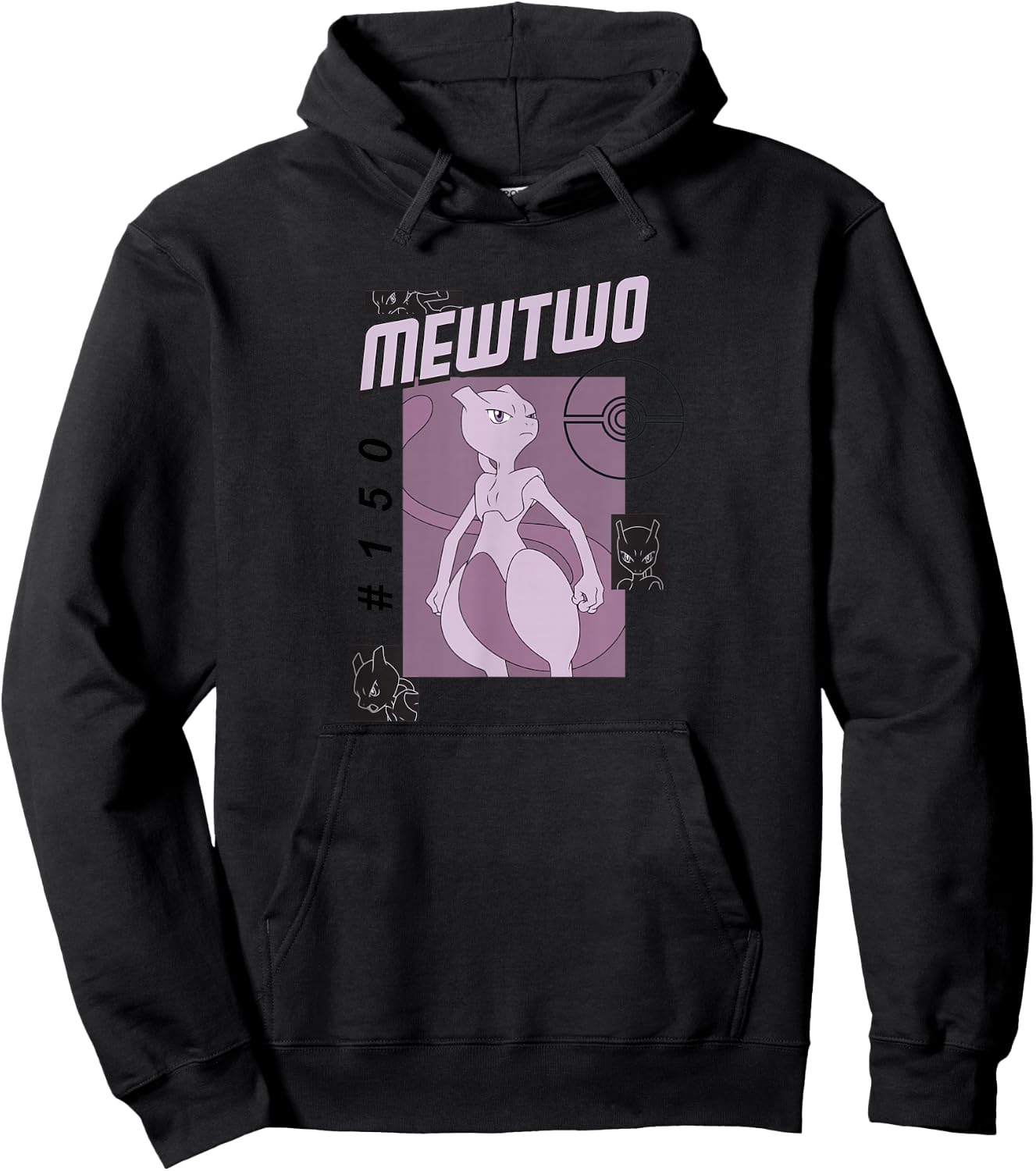 Pokemon Mewtwo #150 Hoodie - Hoodie | Black