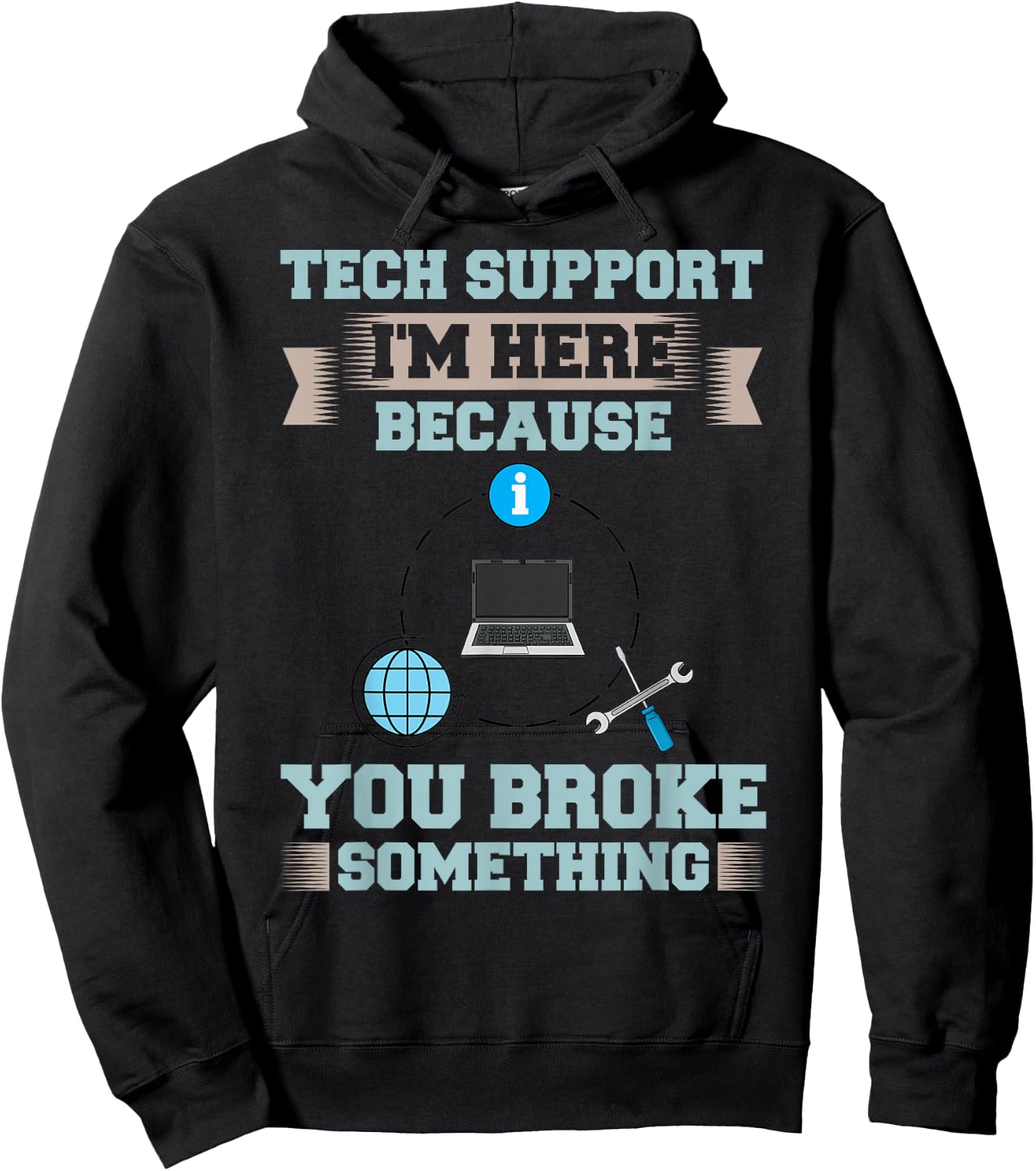 Tech Support IT Technical Engineer Helpdesk Hoodie - Hoodie | Black