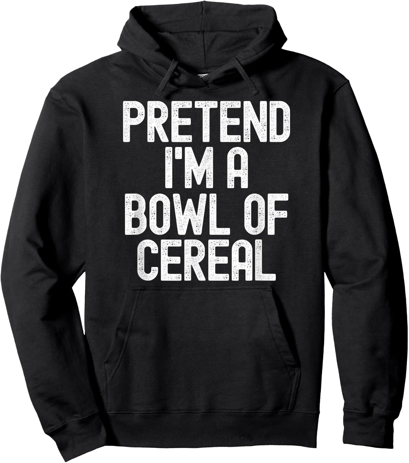 Simple Easy Pretend I'm a Bowl of Cereal Halloween Costume Hoodie - Hoodie | Black