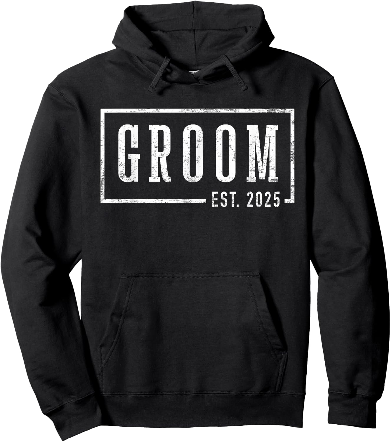 Groom Est 2025 Future Husband Engaged Gifts Him Engagement Hoodie - Hoodie | Black