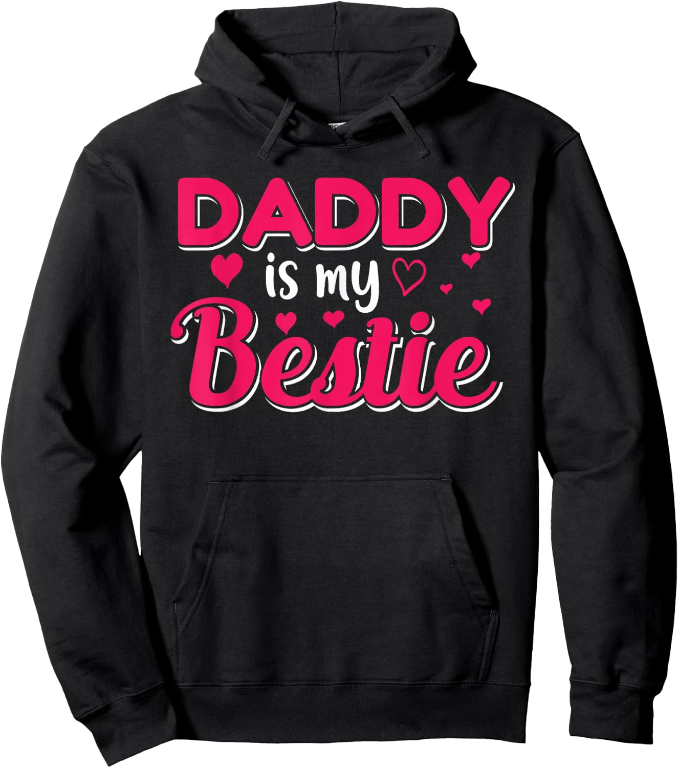 Papa - Dad is my bestie - dad Hoodie - Hoodie | Black