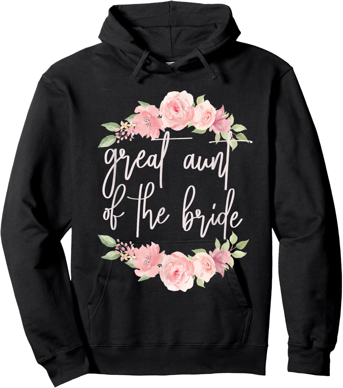 Great Aunt Of The Bride Great Aunt Flower Bride's Great Aunt Hoodie - Hoodie | Black