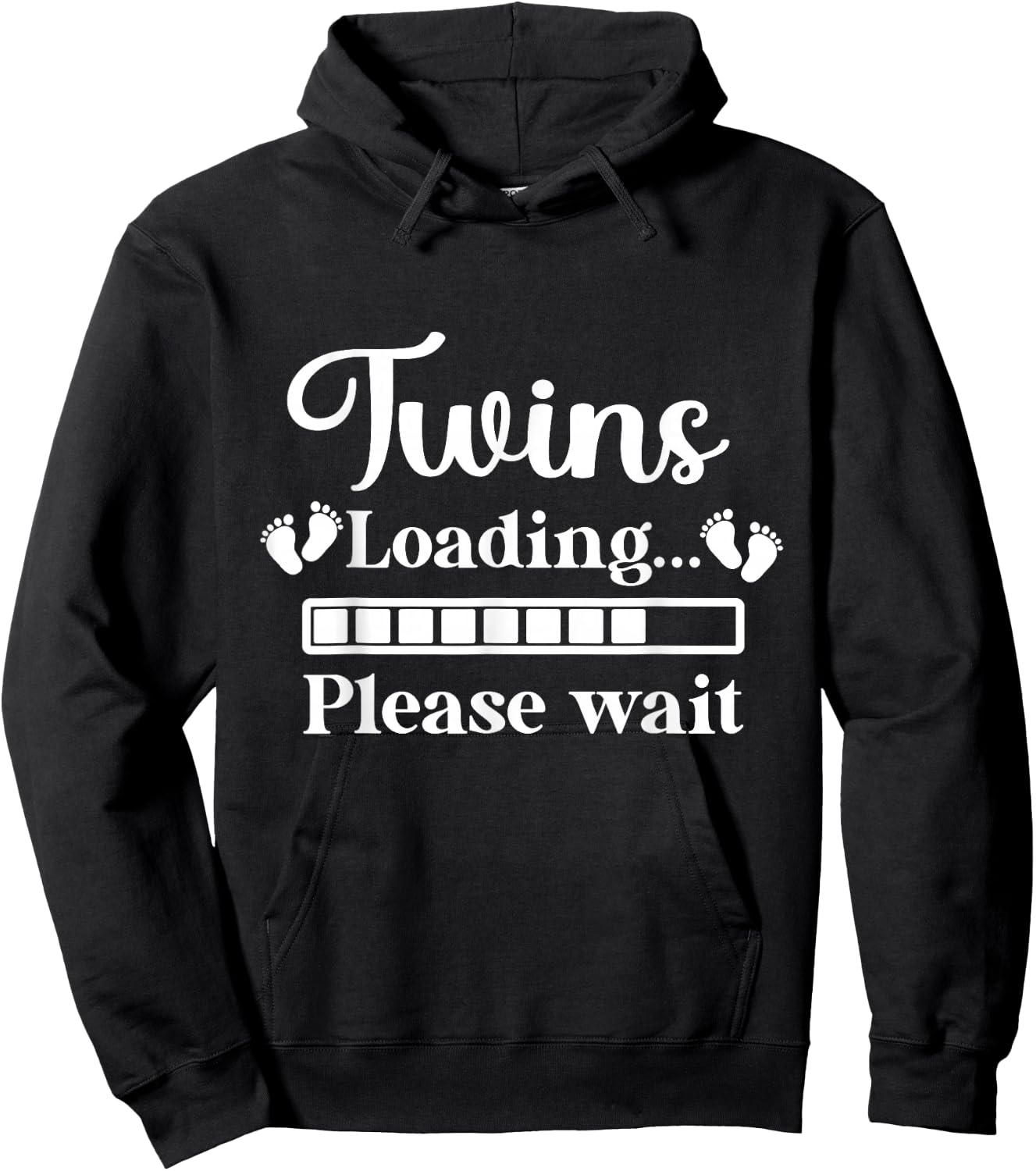 Twins Loading Please Wait Twin Mom Mama Funny Hoodie - Hoodie | Black