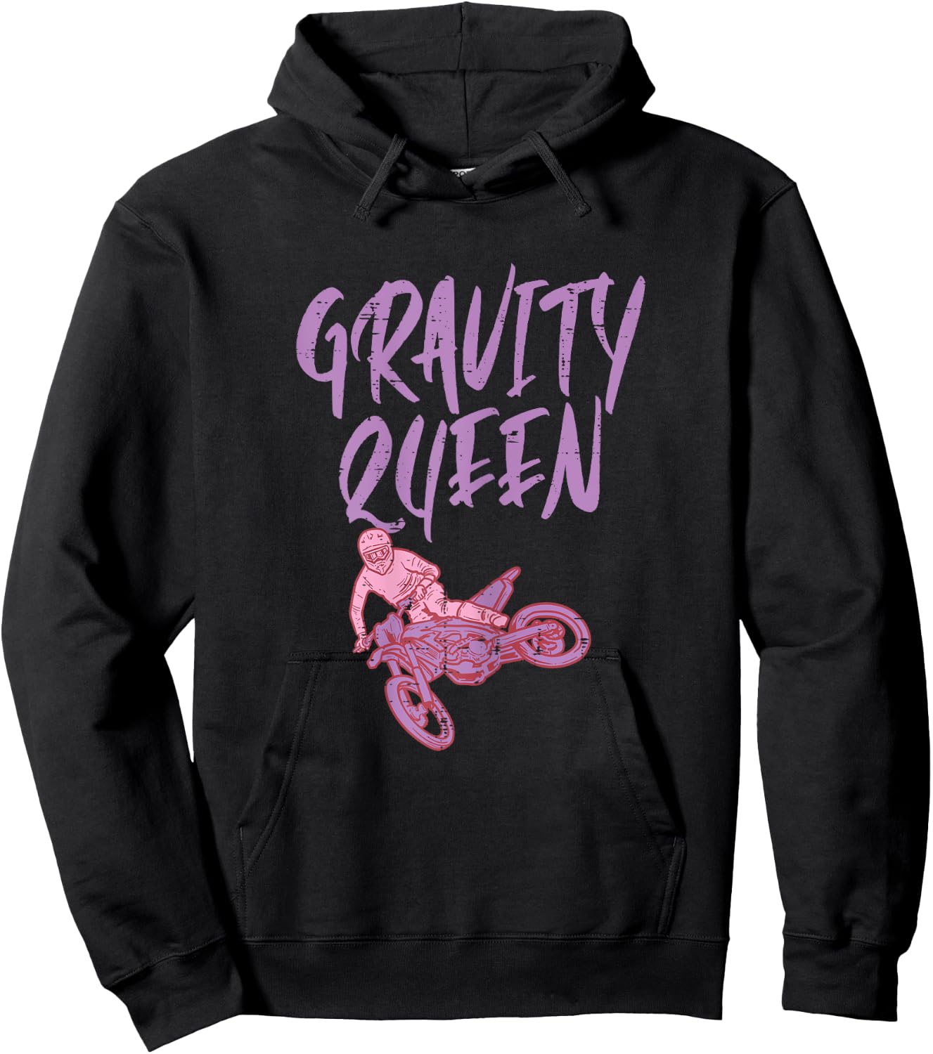 Gravity Queen Dirt Bike Motocross Racing Biker Girls Women Hoodie - Hoodie | Black