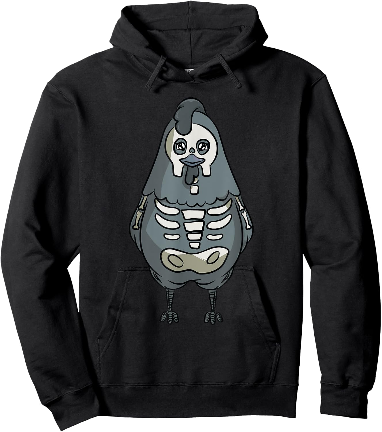 Chicken Skeleton Costume for Halloween Chickens Hoodie - Hoodie | Black