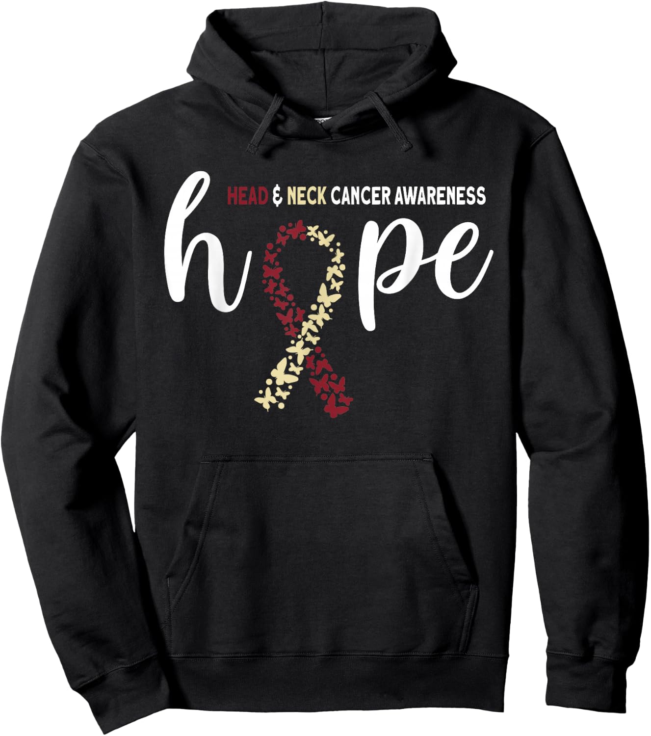 Hope Head And Neck Cancer Awareness Hoodie - Hoodie | Black