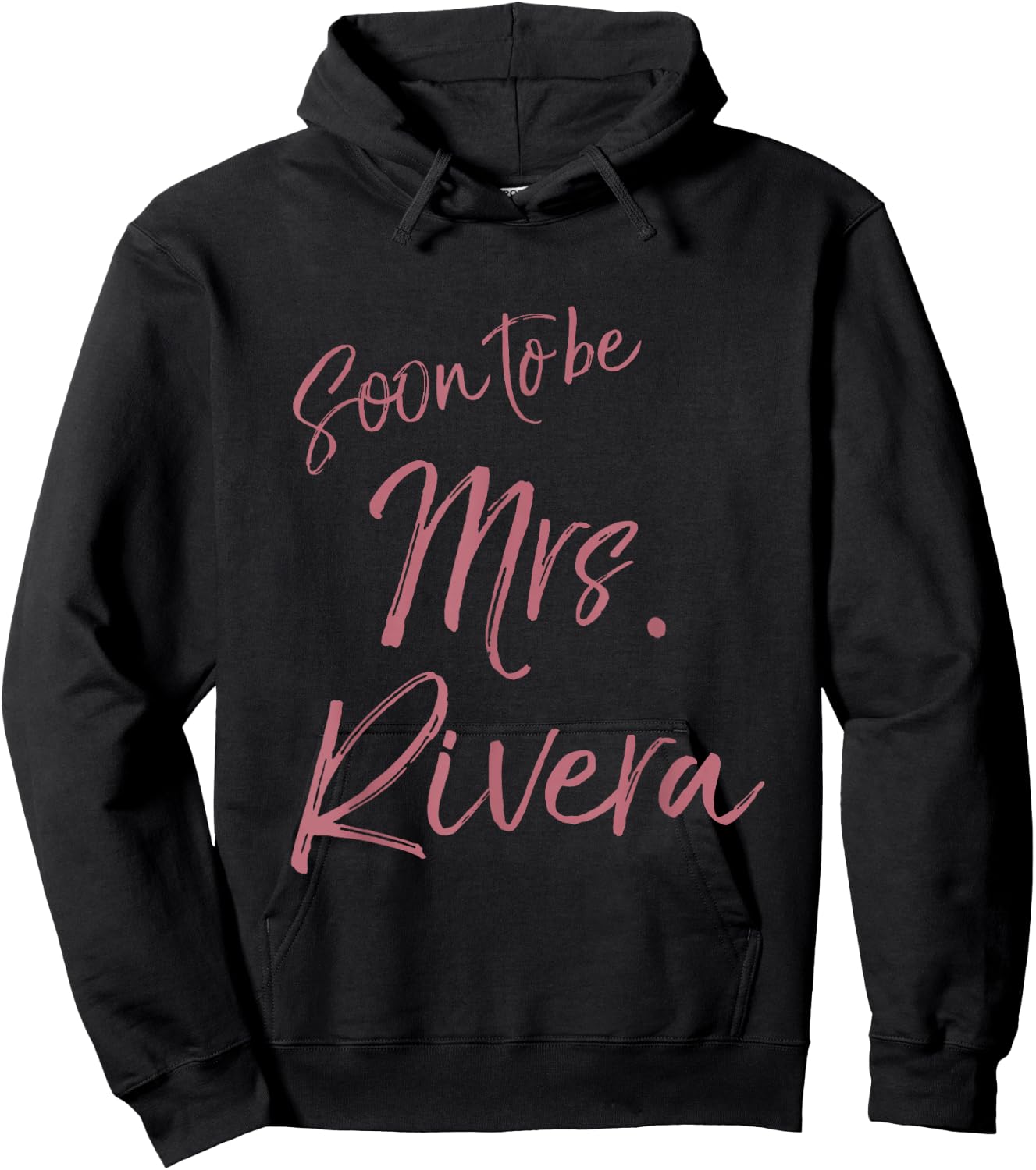 Soon to Be Mrs Rivera Cute Bachelorette Party Hoodie - Hoodie | Black
