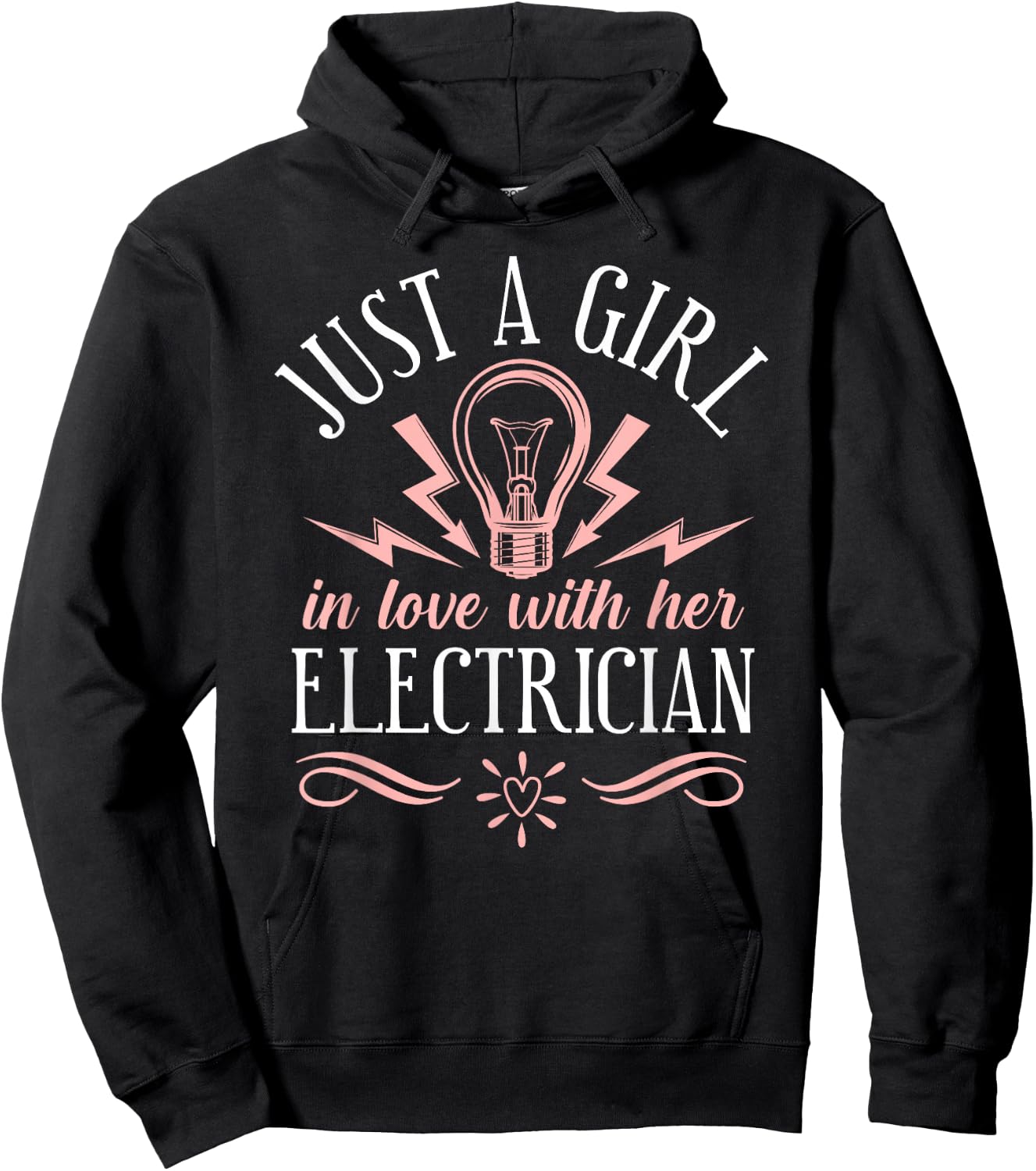 I Love My Electrician Wife Girlfriend Hoodie - Hoodie | Black