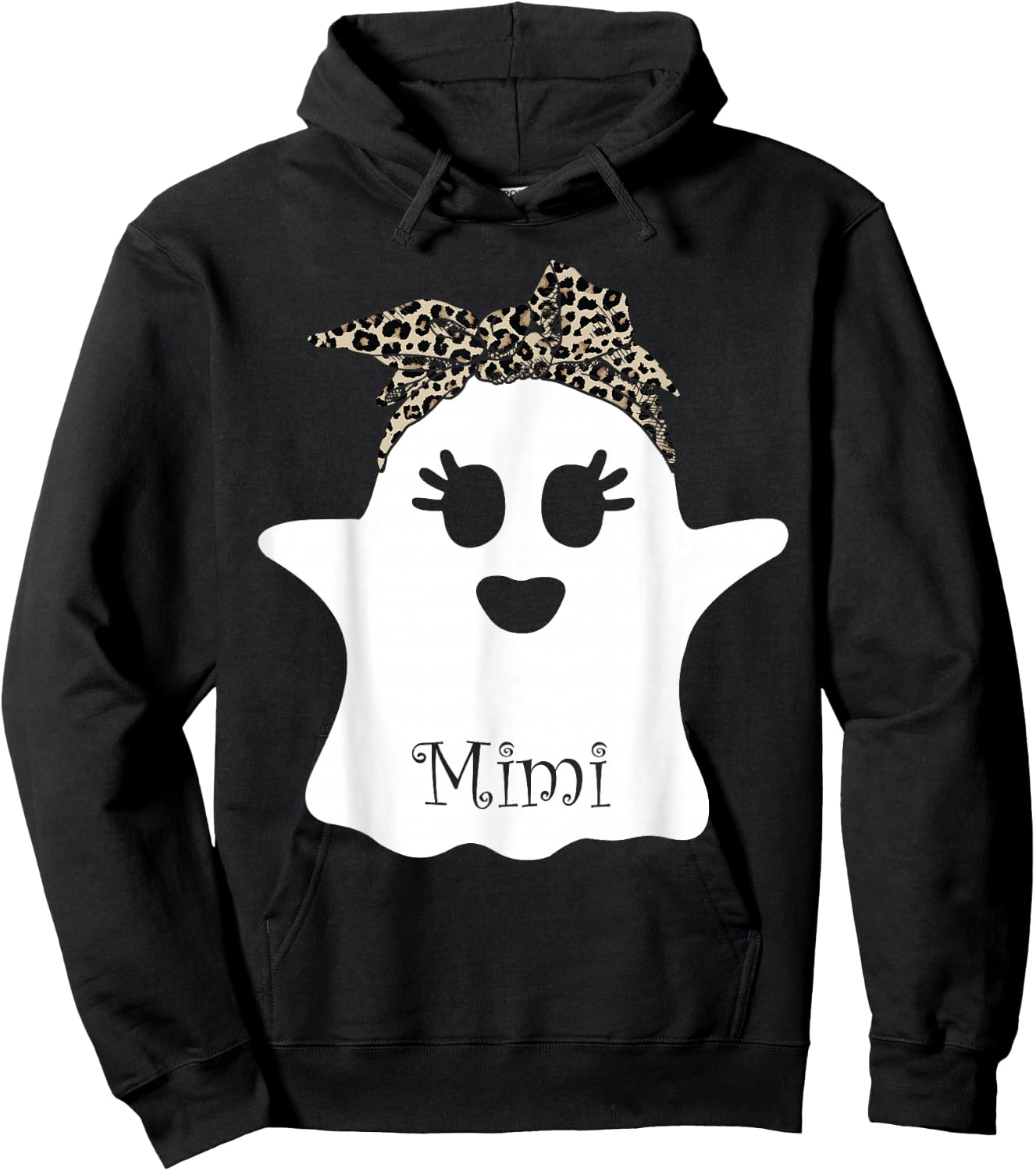 mb Spooky Mimi Ghost Bandana Boo Halloween Family Matching Hoodie - Hoodie | Black