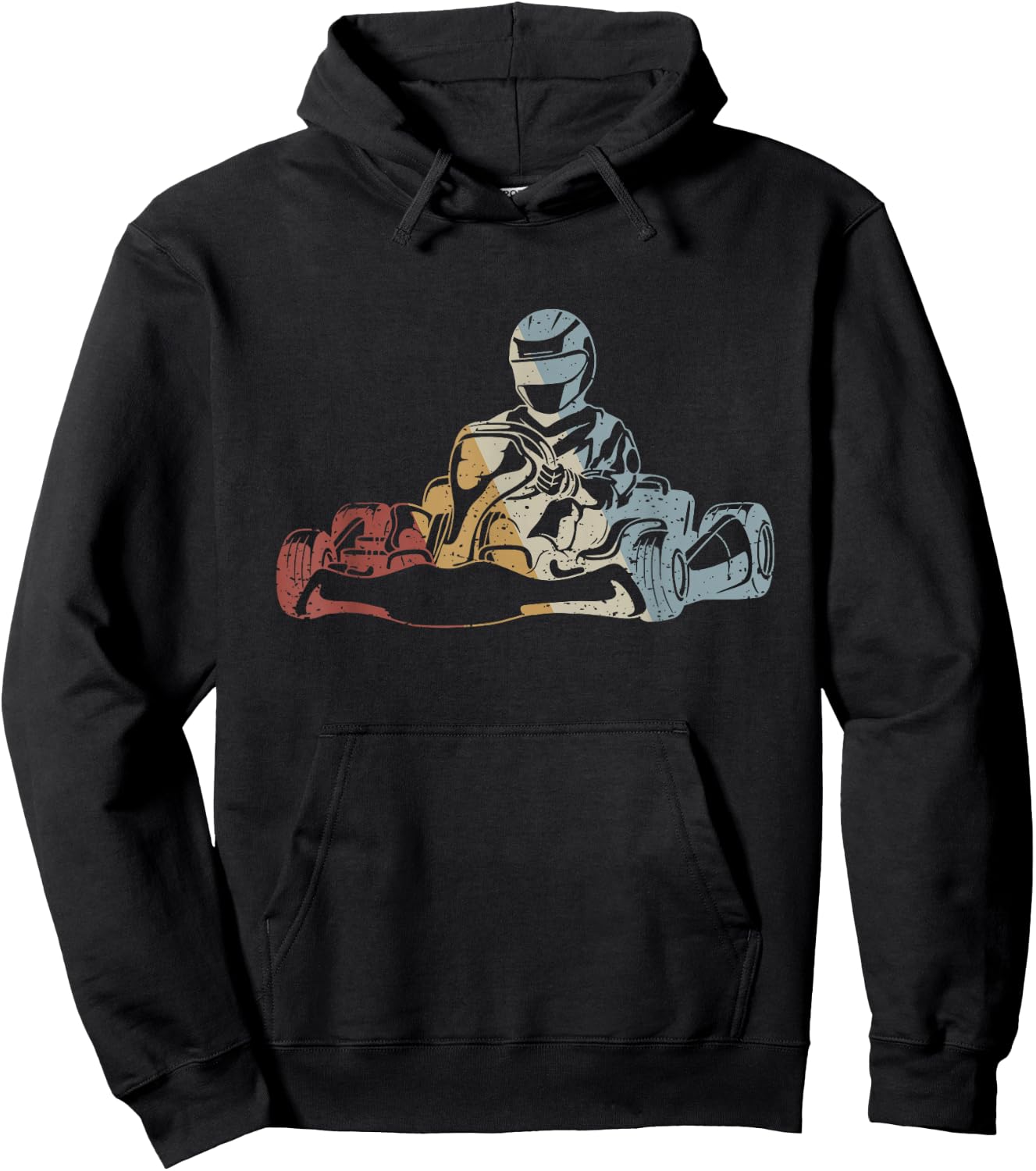Go-Kart Retro Style Vintage Hoodie - Hoodie | Black