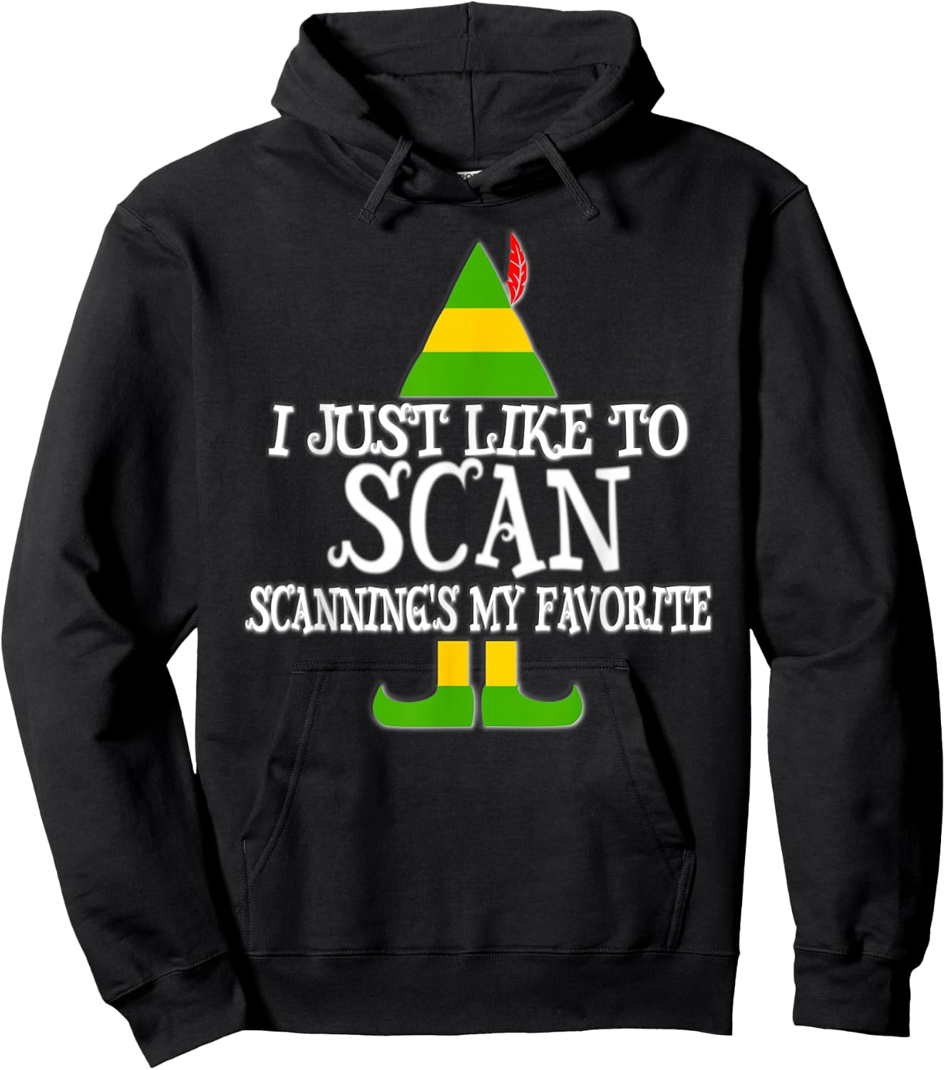 I Just Like To Scan Ultrasound CT MRI US Christmas T Shirt Hoodie - Hoodie | Black