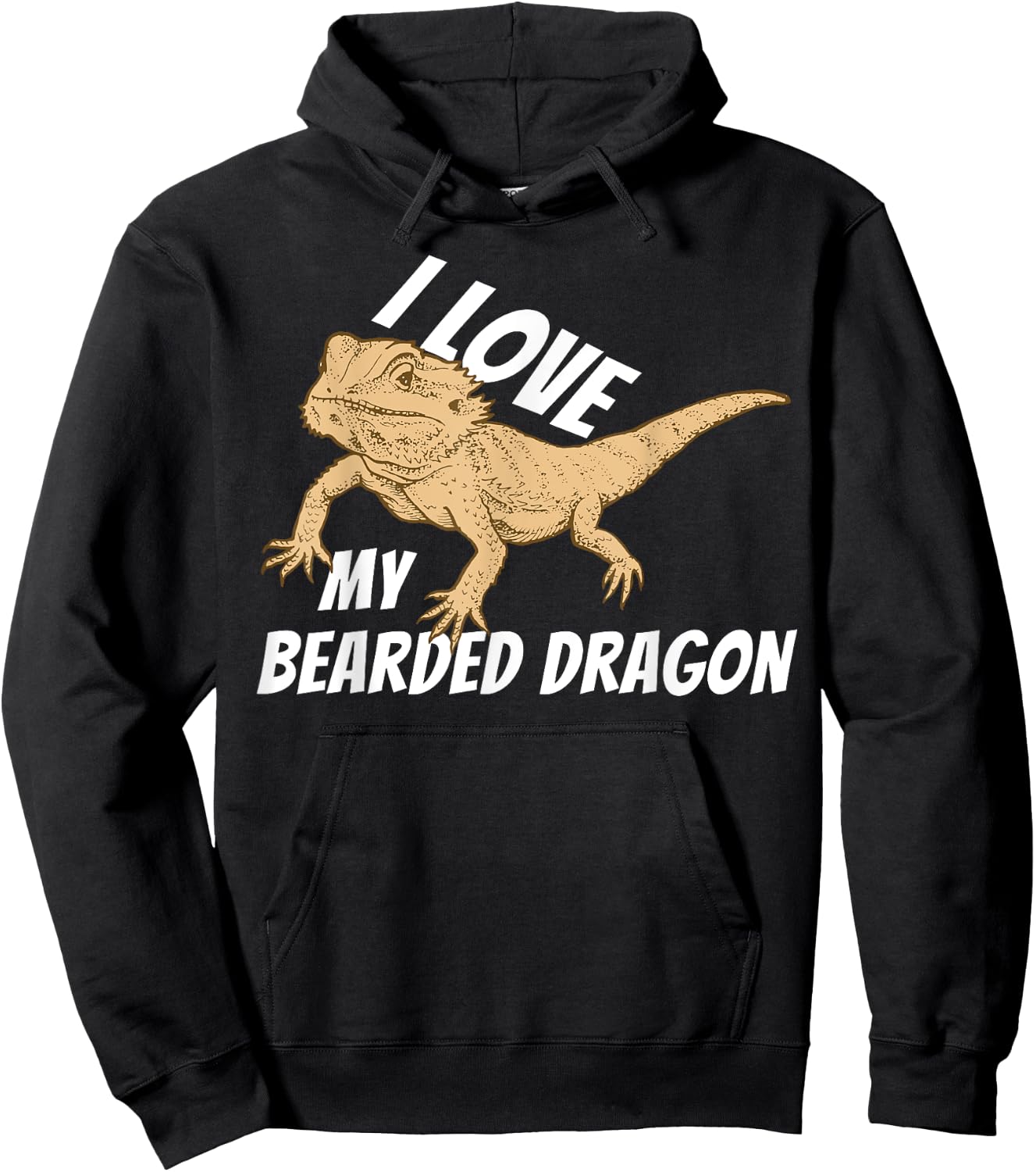 I Love My Bearded Dragon Shirt Hoodie - Hoodie | Black