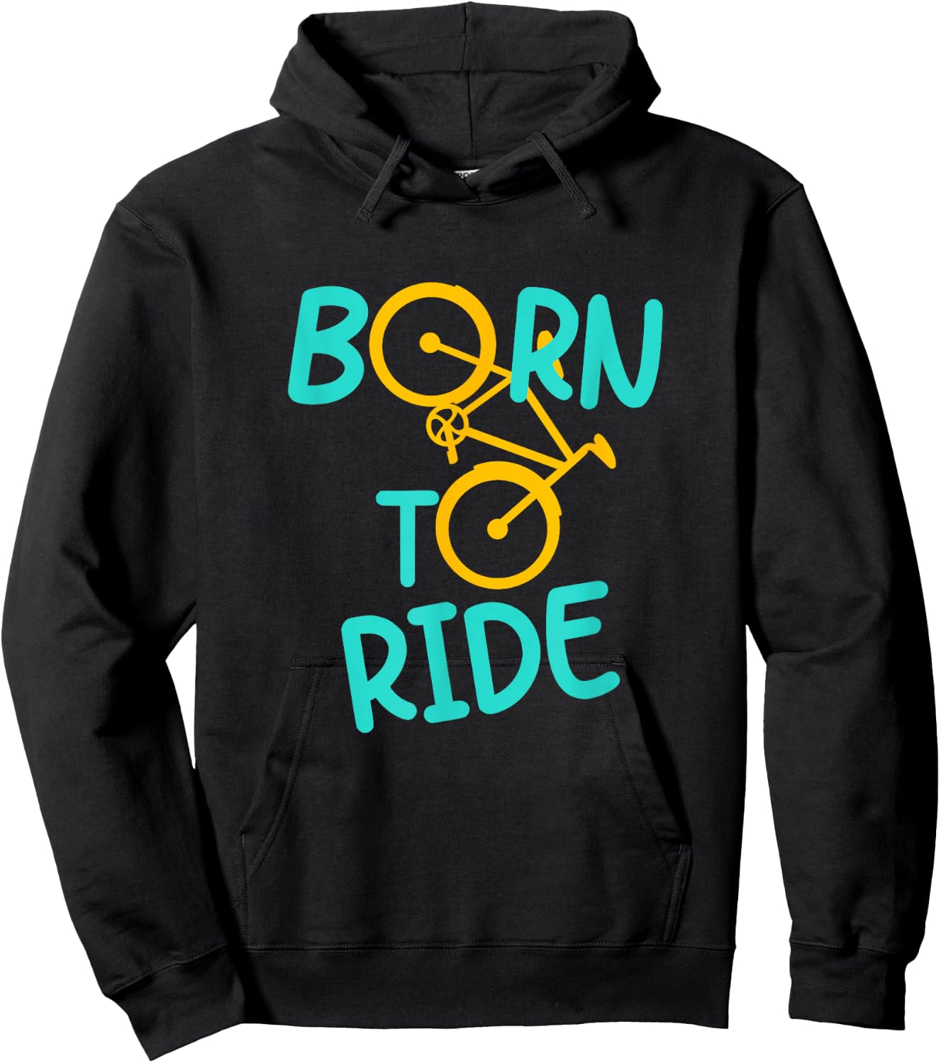 Born To Bicycle Ride Biker Cyclist Cycling Fun E-Bike Hobby Hoodie - Hoodie | Black