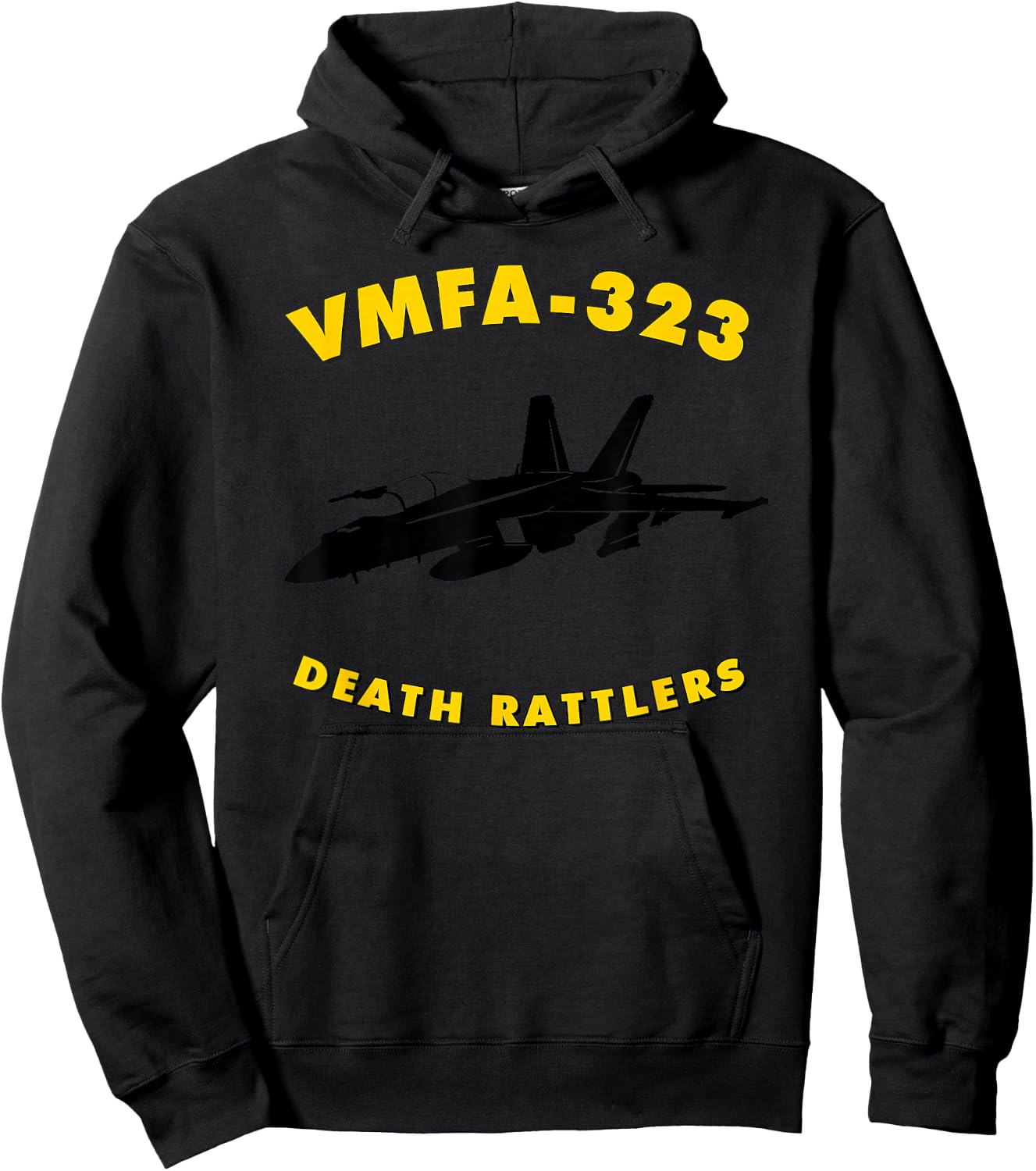 VMFA-323 Fighter Attack Squadron F/A-18 Hornet Jet Hoodie - Hoodie | Black