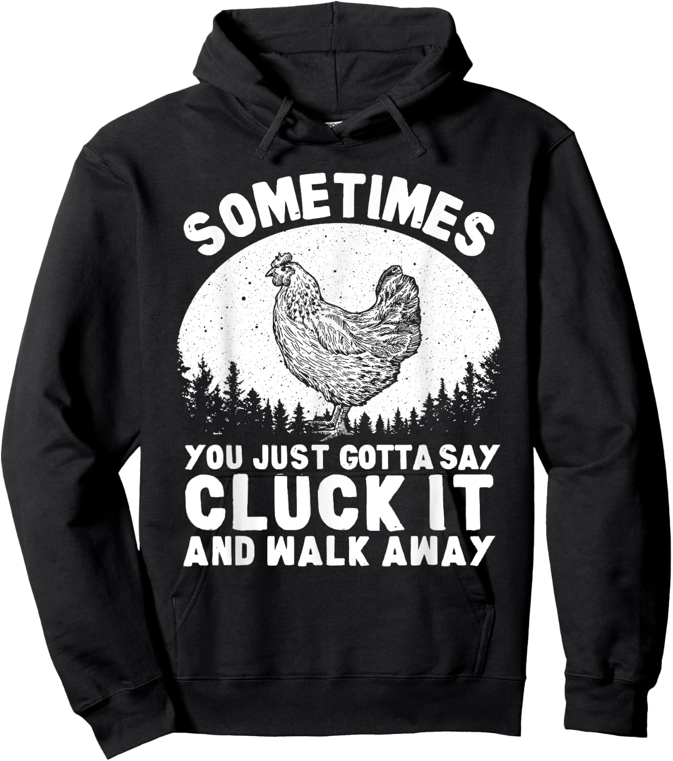 Funny Chicken Art Women Chicken Lover Hen Farmer Hoodie - Hoodie | Black
