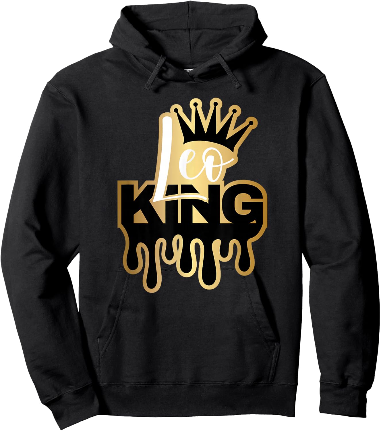 Dripping Leo King Zodiac Hoodie - Hoodie | Black