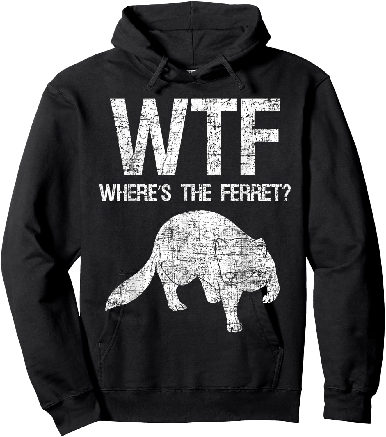 Where's The Ferret - Zoo Animal Ferret Lover Hoodie - Hoodie | Black