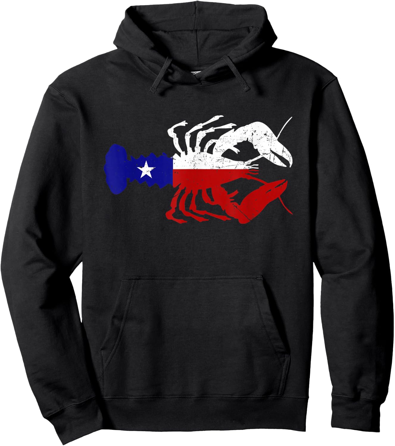 Crawfish Texas Seafood Shellfish Lone Star Southern Food Hoodie - Hoodie | Black