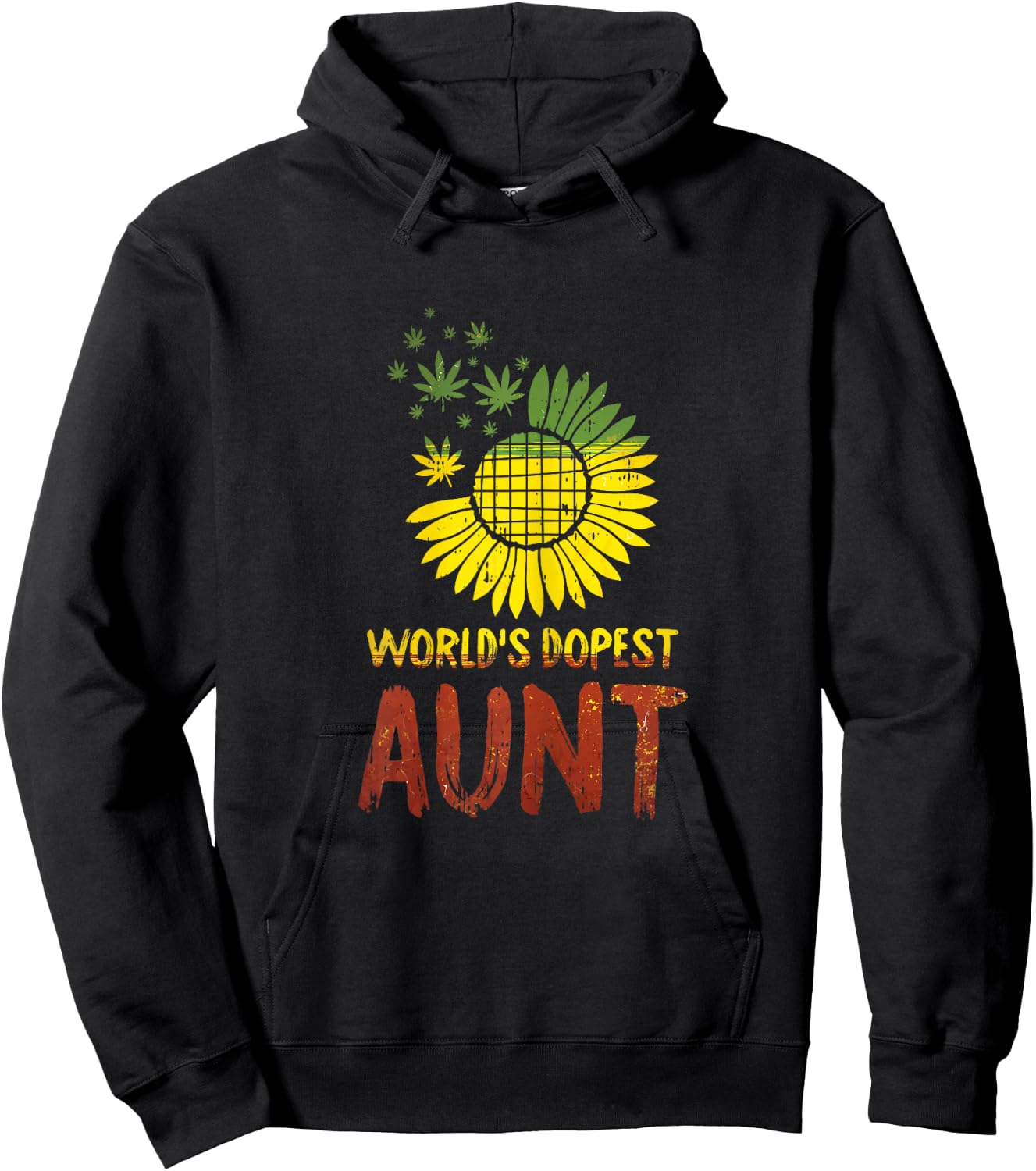 Worlds Dopest Aunt Weed Marijuana 420 Stoner Gifts Hoodie - Hoodie | Black