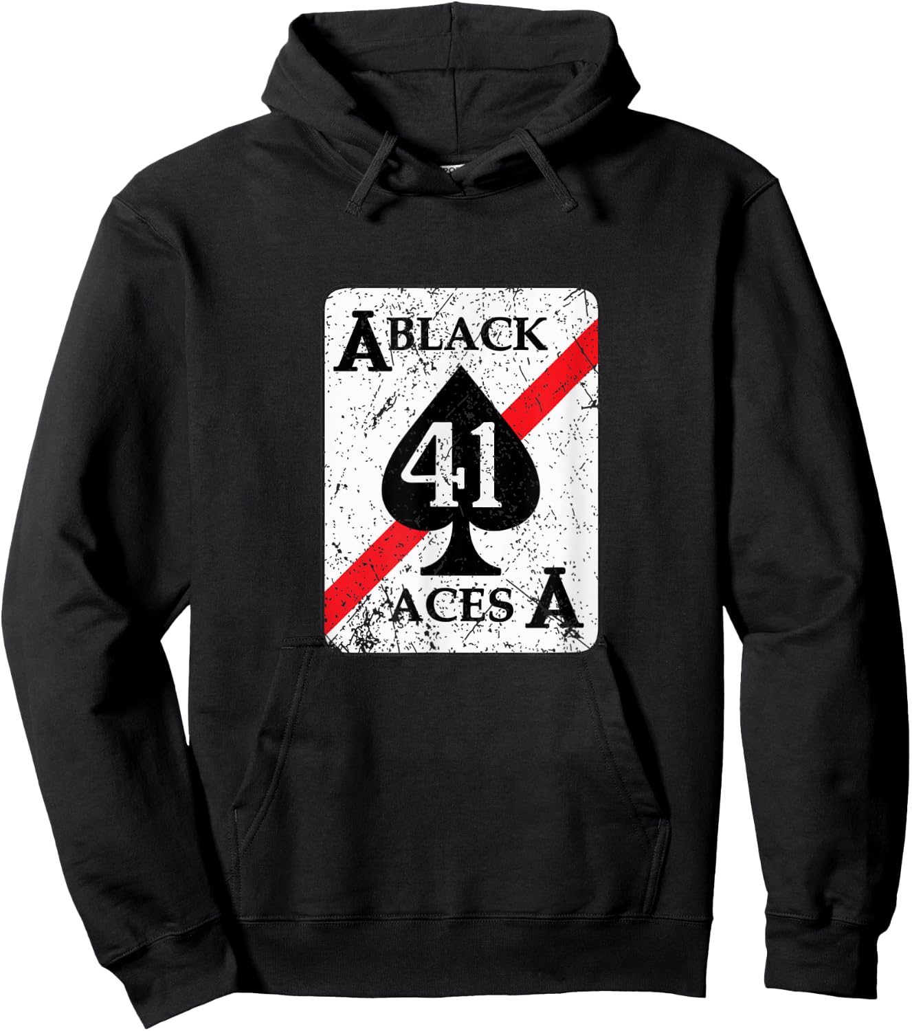 VFA-41 Black Aces Fighter Squadron Vintage Veterans Day Xmas Hoodie - Hoodie | Black