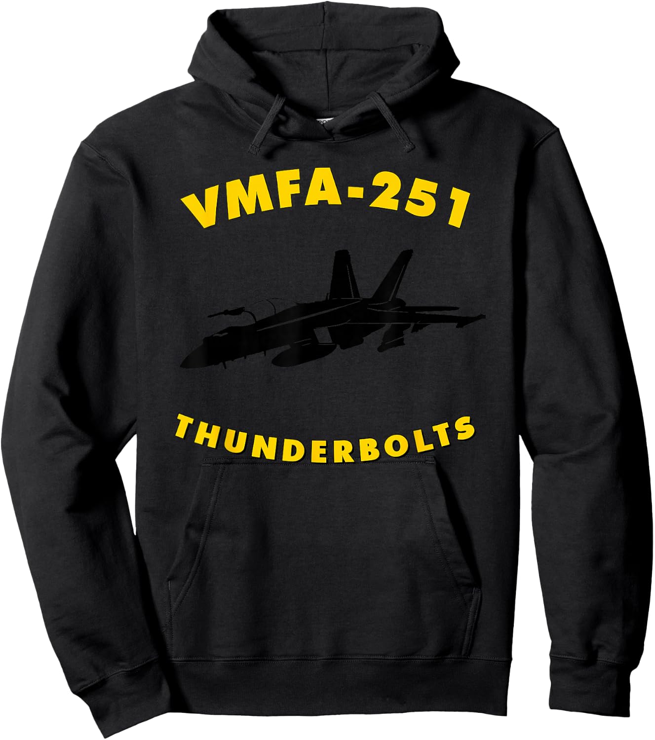 VMFA-251 Fighter Attack Squadron F/A-18 Hornet Jet Hoodie - Hoodie | Black