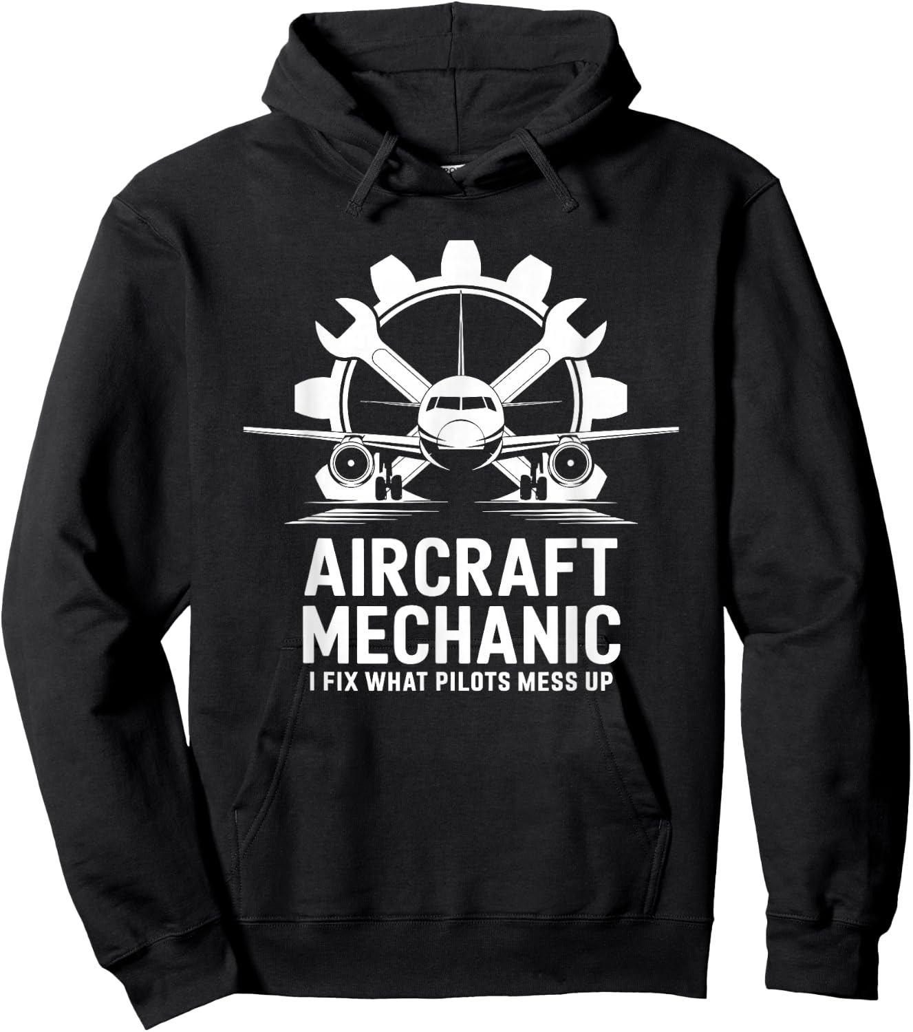 Aviation Mechanic Quote for Aircraft Tech Maintenance Hoodie - Hoodie | Black