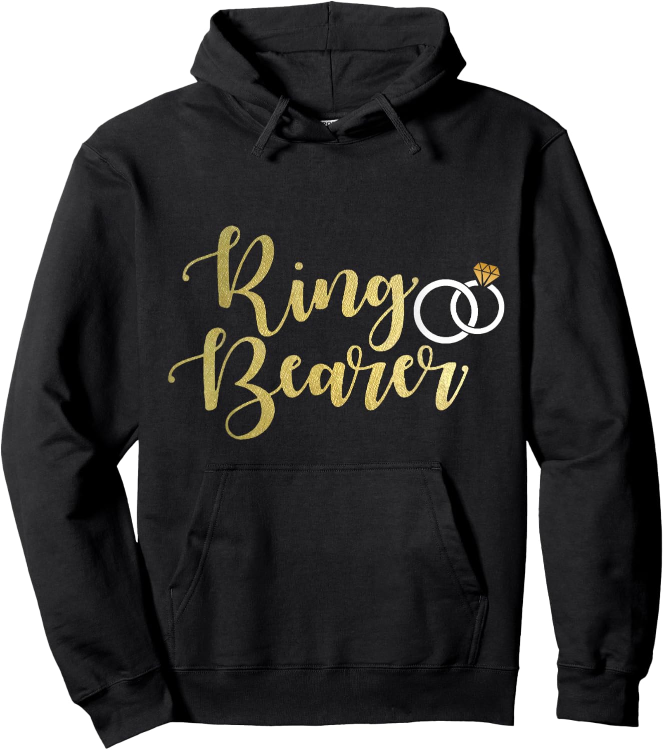Ring Bearer , Bride Groom Wedding Party Gift Hoodie - Hoodie | Black