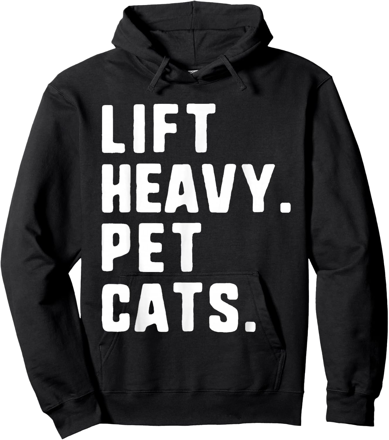 Lift Heavy Pet Cats Funny Gym Workout Weight Lifting Hoodie - Hoodie | Black